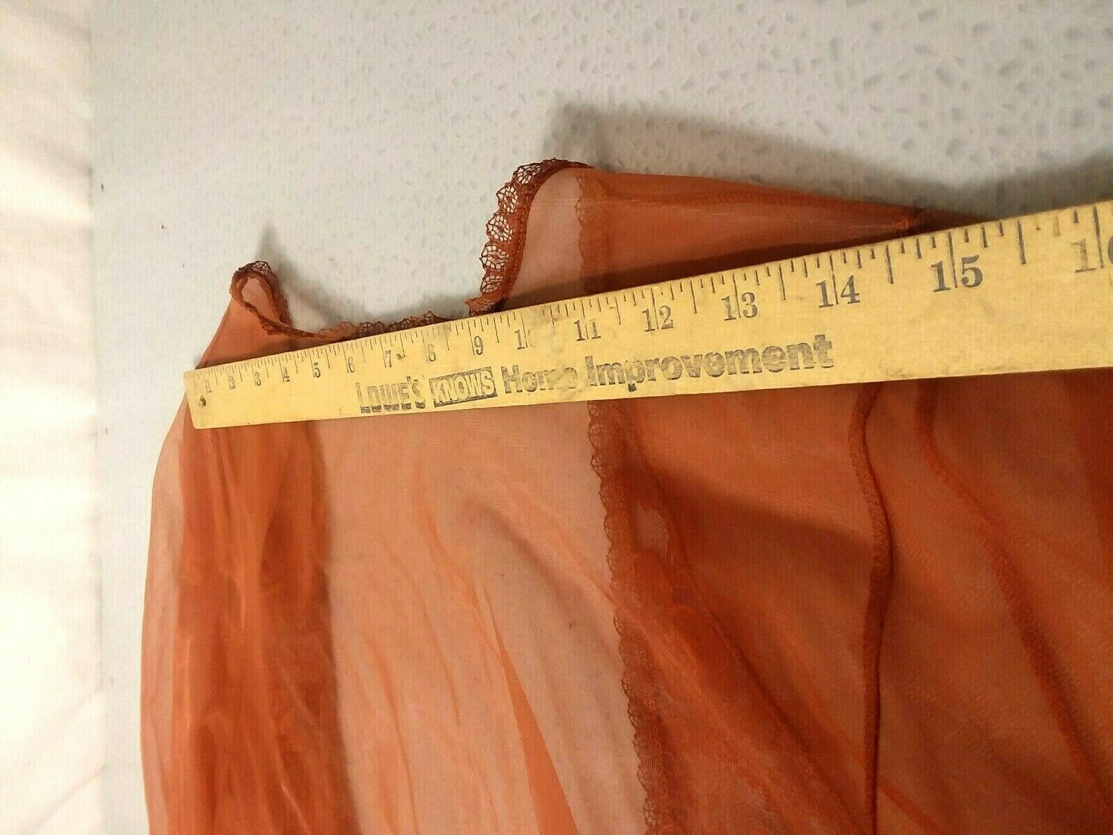 Vintage Jenelle of California Sheer Robe Womens S Lace Nightie Cov 9.19 BC
