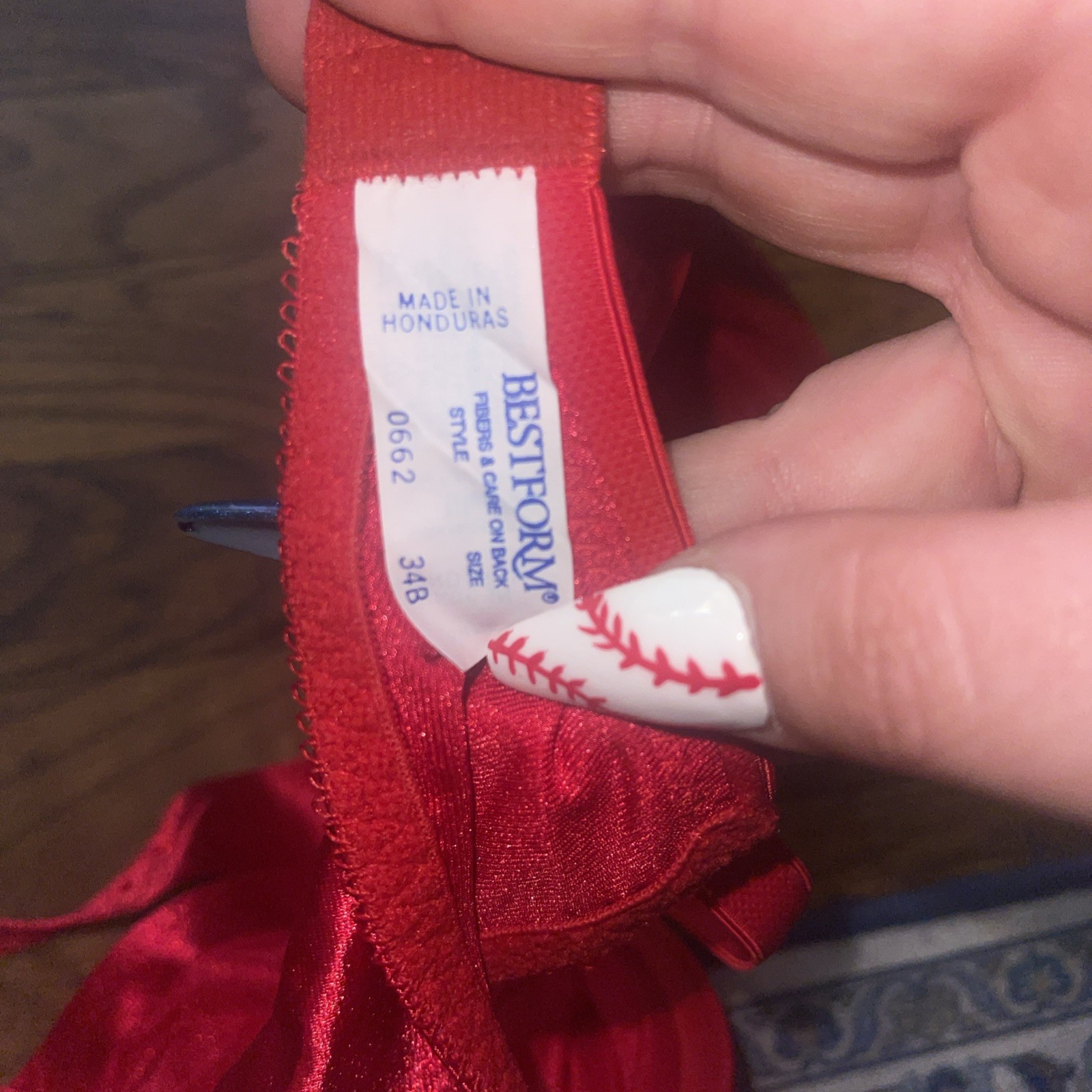 Vintage New Bestform Red Bra Size 34B 🫟