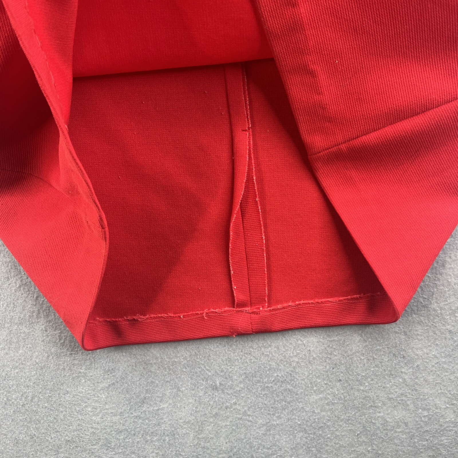 Union Made ILGWU Red Dress Vintage 60s Pockets Read Single Stitch