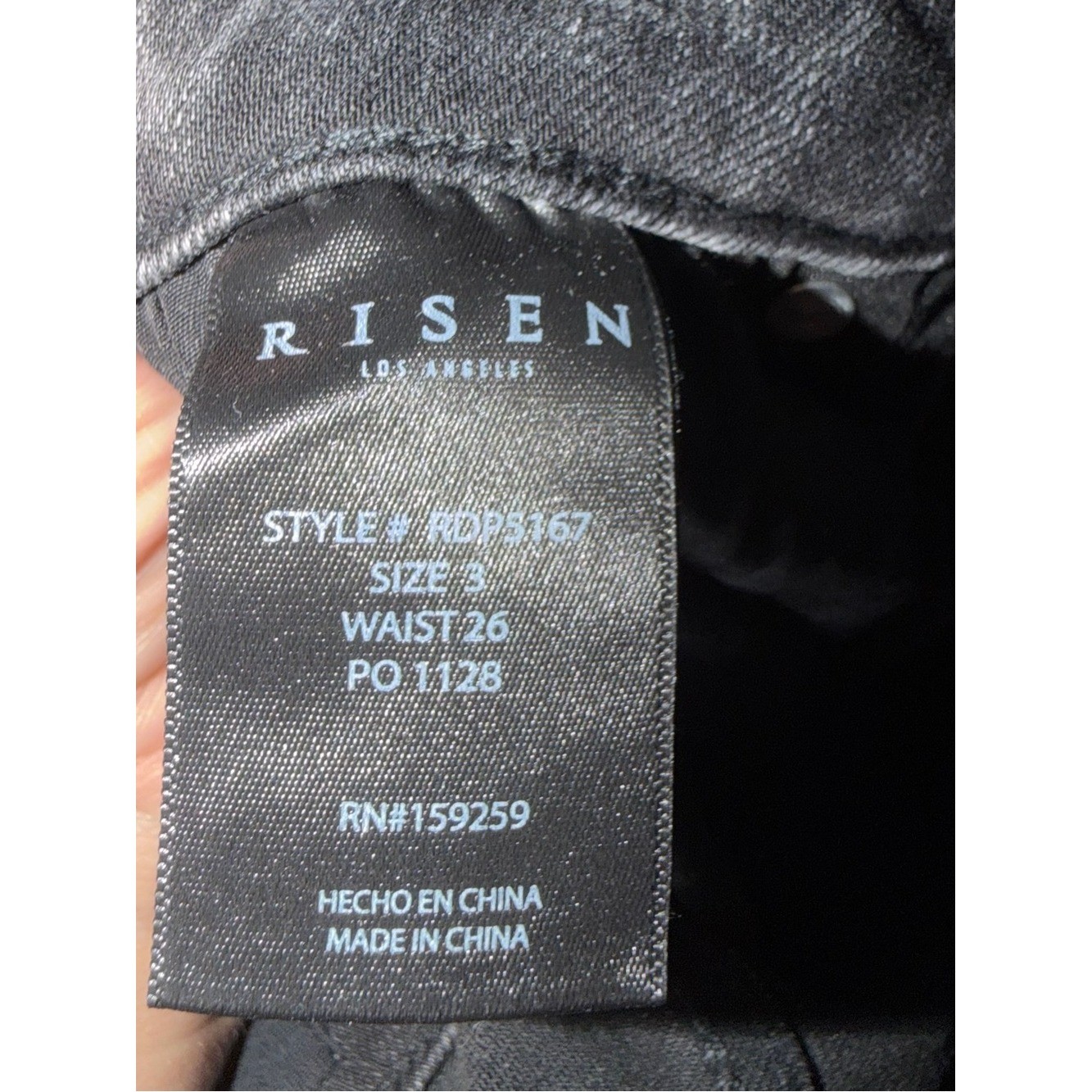 Risen Jeans Women’s High Rise Wide Crop Jeans in a dark gray or vintage black 3