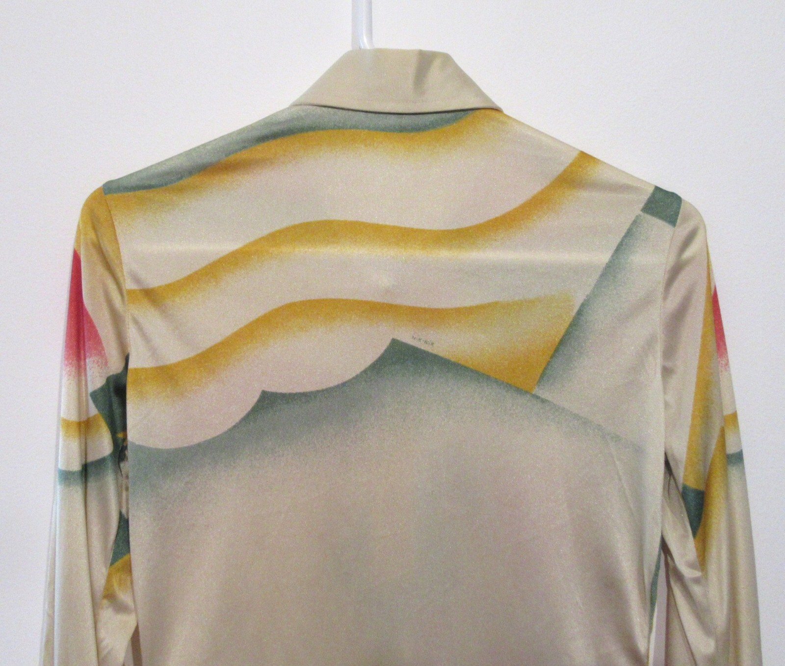 1970S VINTAGE SHIRT WOMENS NIK NIK 7/8 NYLON PIERROT SCHLEMMER BAUHAUS DC021