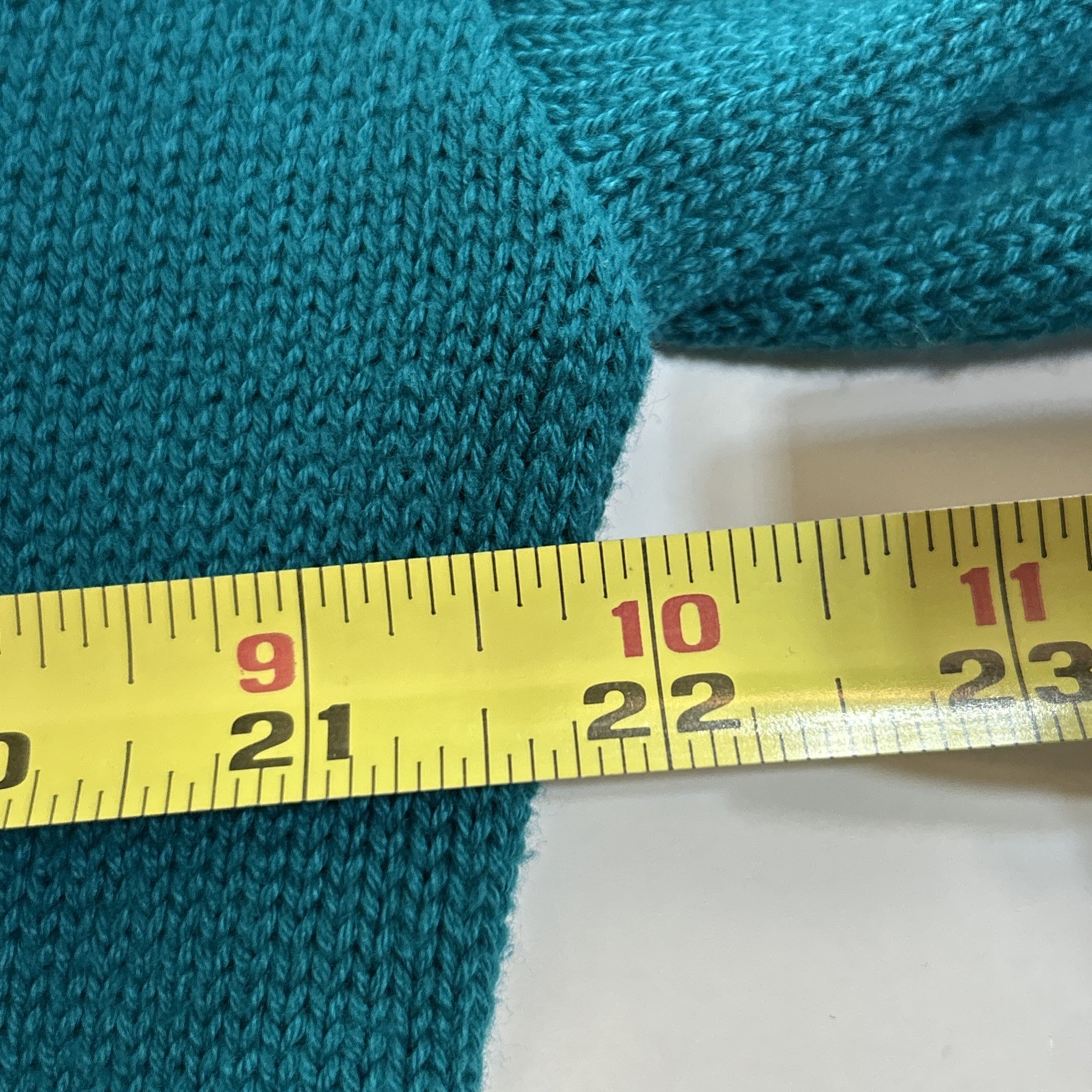 Pringle Scotland Sweater Sz M Teal Pure Cotton VNeck Embroidered Golf Vintage