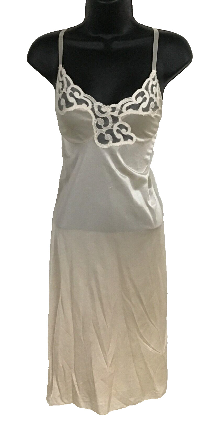 Cabernet Vintage 38/28 Beige Full Slip Night Gown 5524