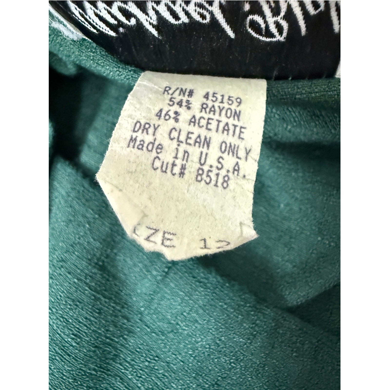 Vintage 80s Michael Blake Emerald Green Blazer Top 12 Whimsygoth Applique