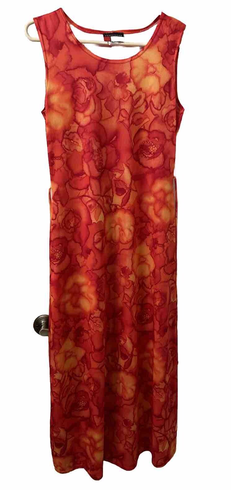 Vtg 80s Headliners For Women M Floral Hawaiian Print Dress USA Romantic Modest