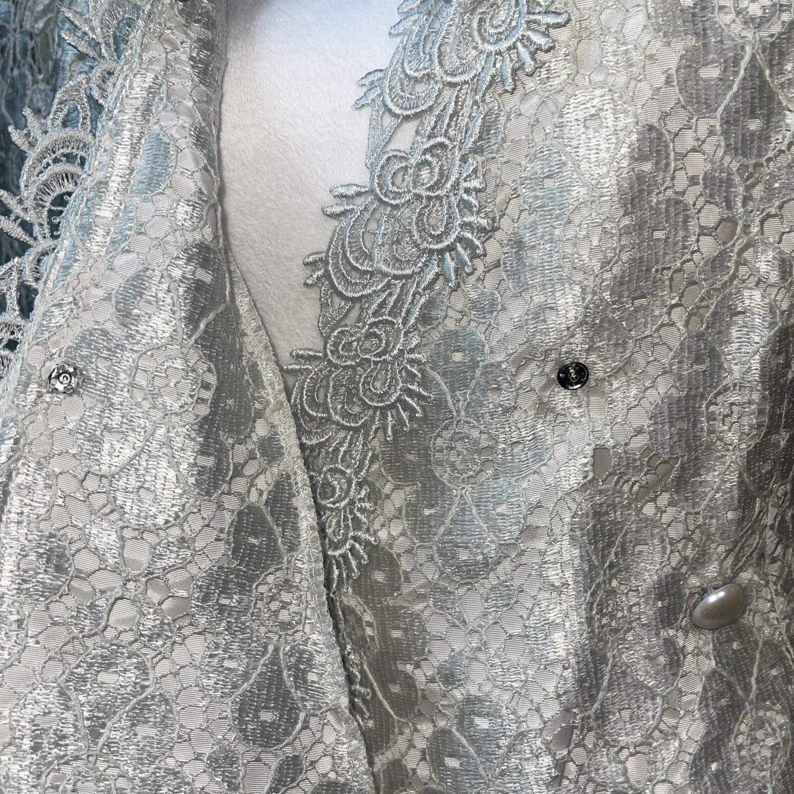VTG Cachet By Bari Protas Layered Lace Top Jacket Size 5-6 Victorian STUNNING