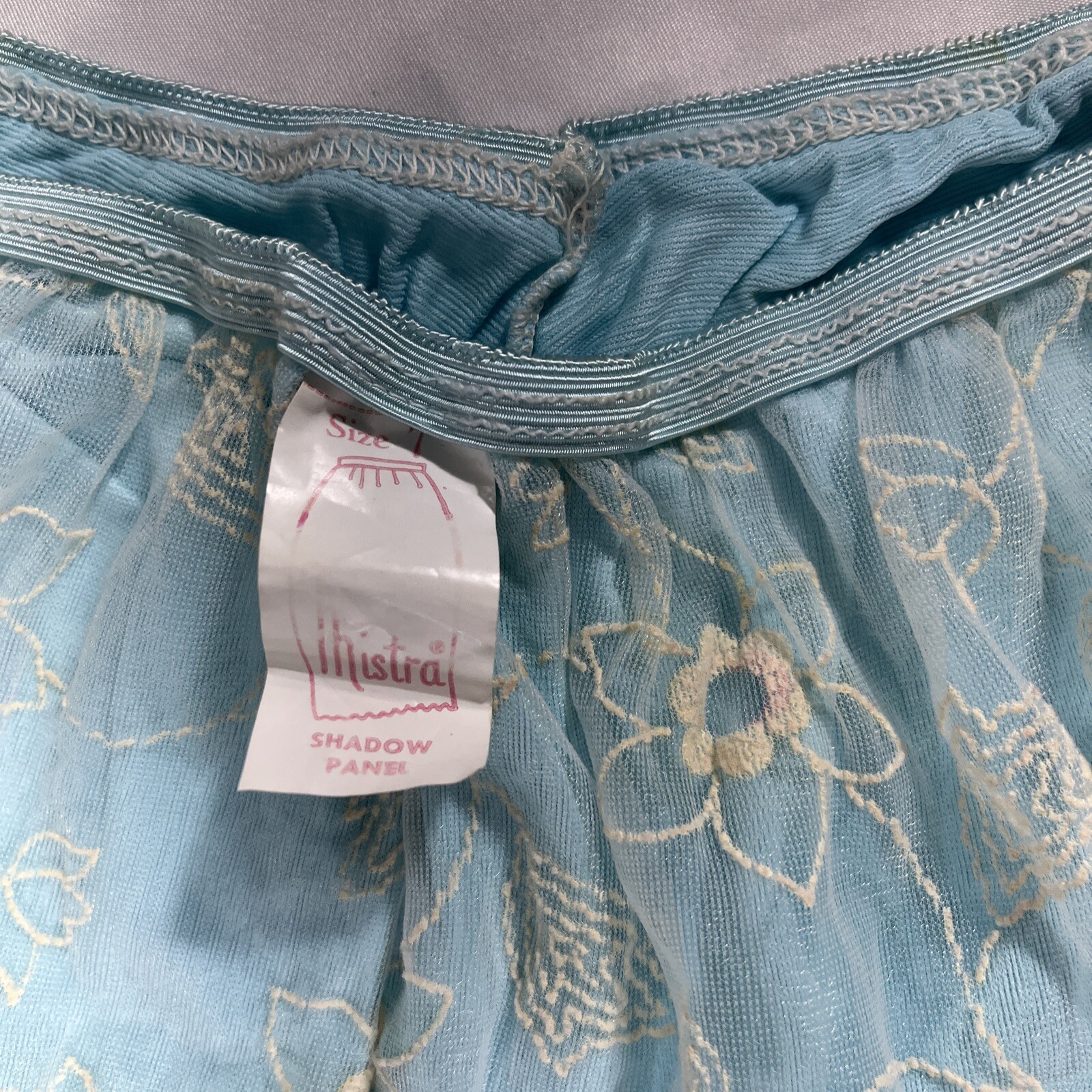 50s Panties Knickers Mistra Shadow Panel Underwear Size 7 Blue