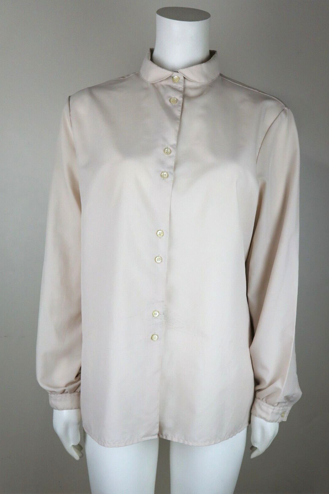 VINTAGE WOMEN’S BEIGE BLOUSE – COUNTRY SUBURBANS – SIZE 16