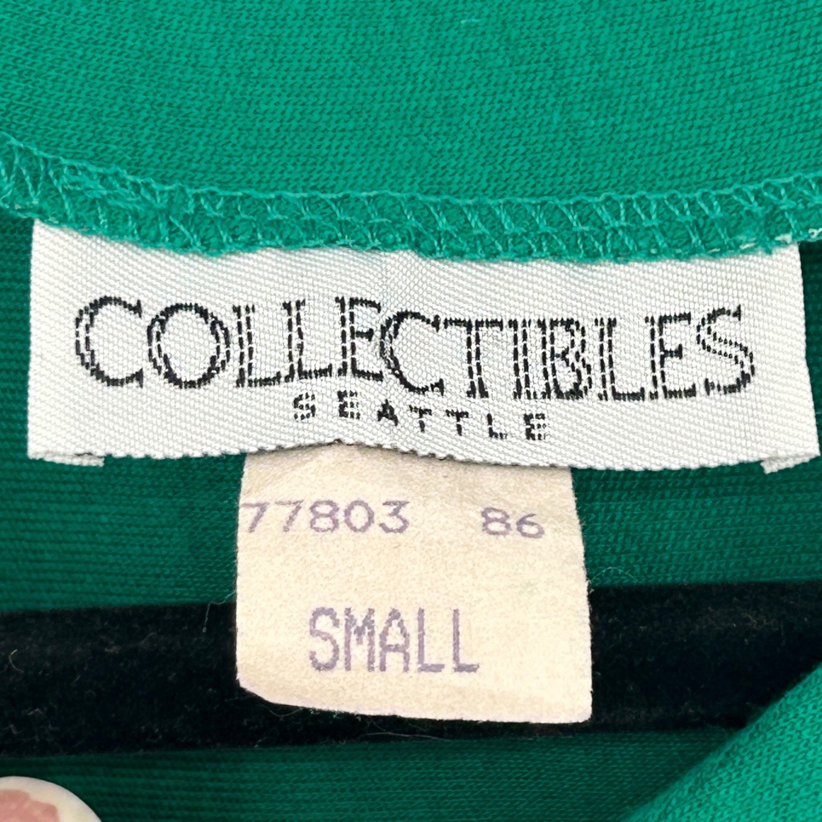 Womens Vintage 80s Wool Shift Dress S Green Gold Button Minimalist Collectibles