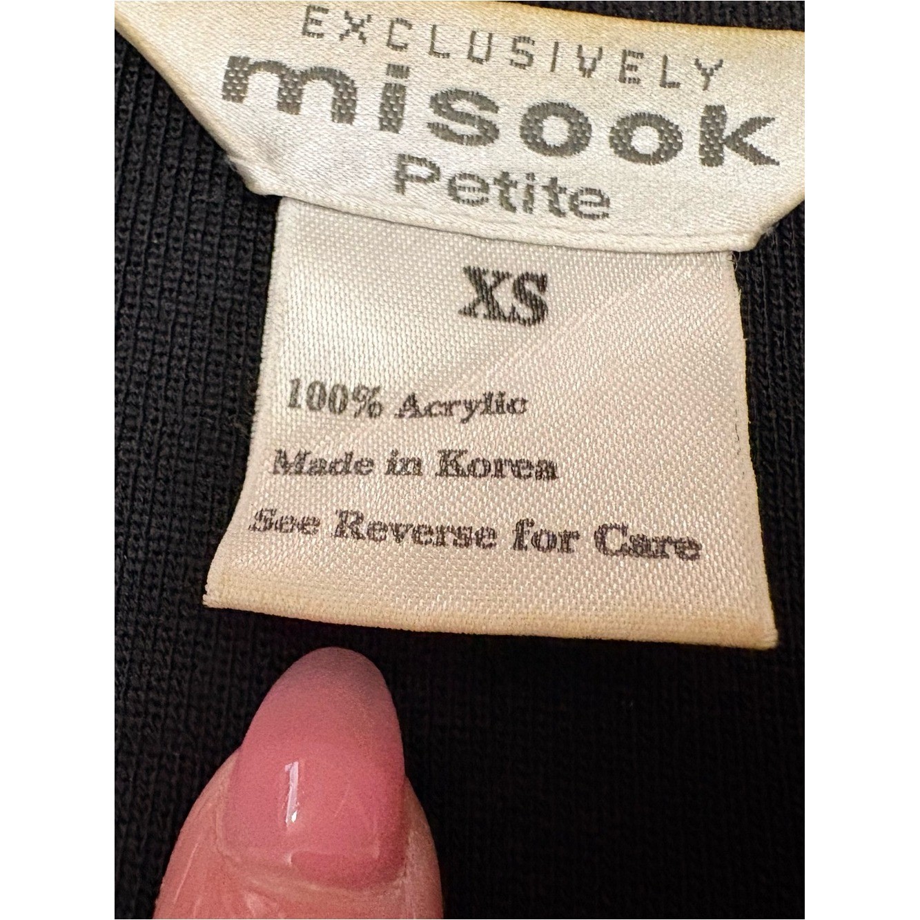 Misook Open Front Knit Cardigan Jacket Pointed Collar Patch Pockets Career