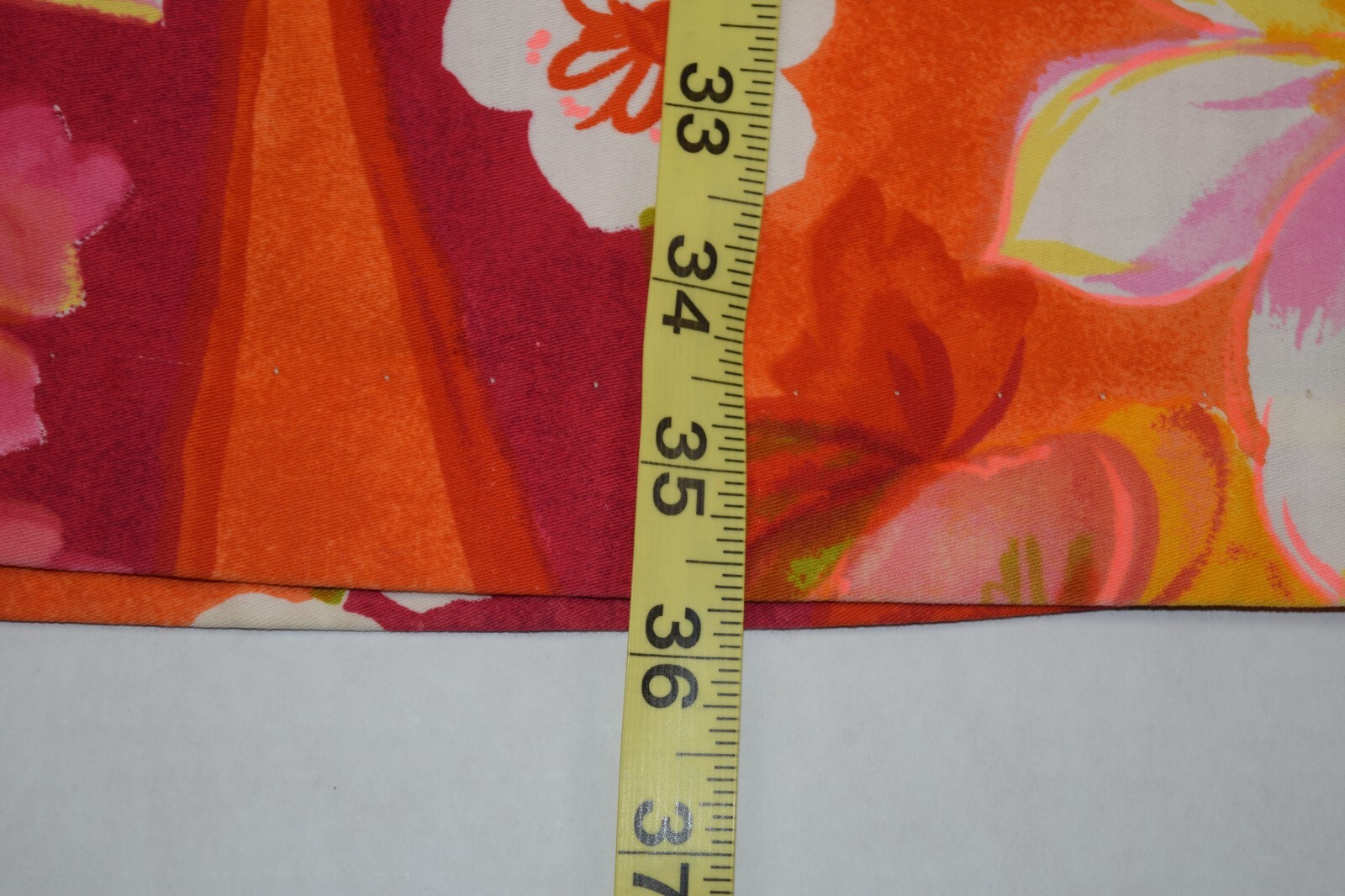 Vintage Sears Hawaiian Dress Size S/M 70s Sleeveless Orange White Yellow Floral