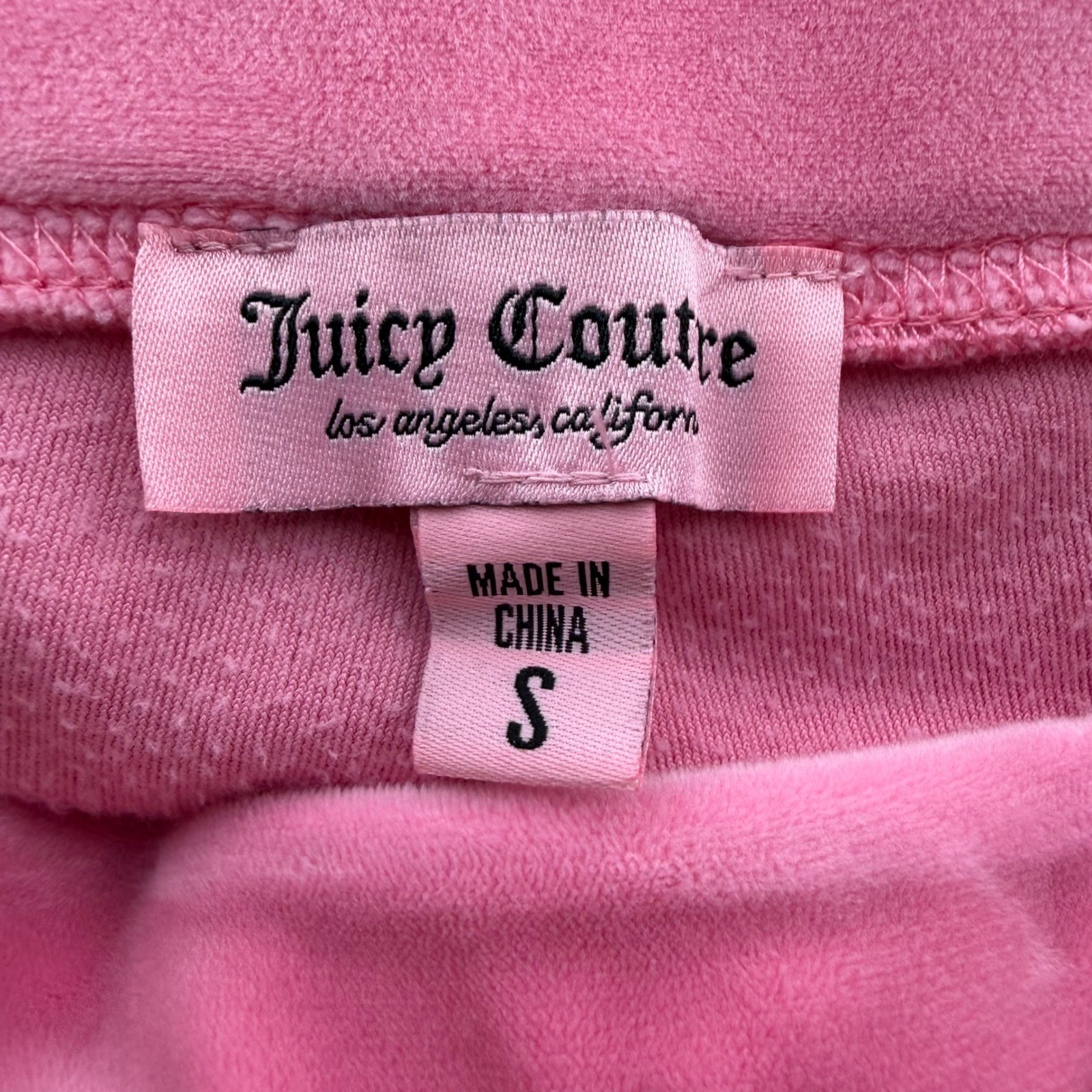 Juicy Couture Pink Velour Tracksuit Set Small Rhinestone Juicy Y2K Hoodie Pants