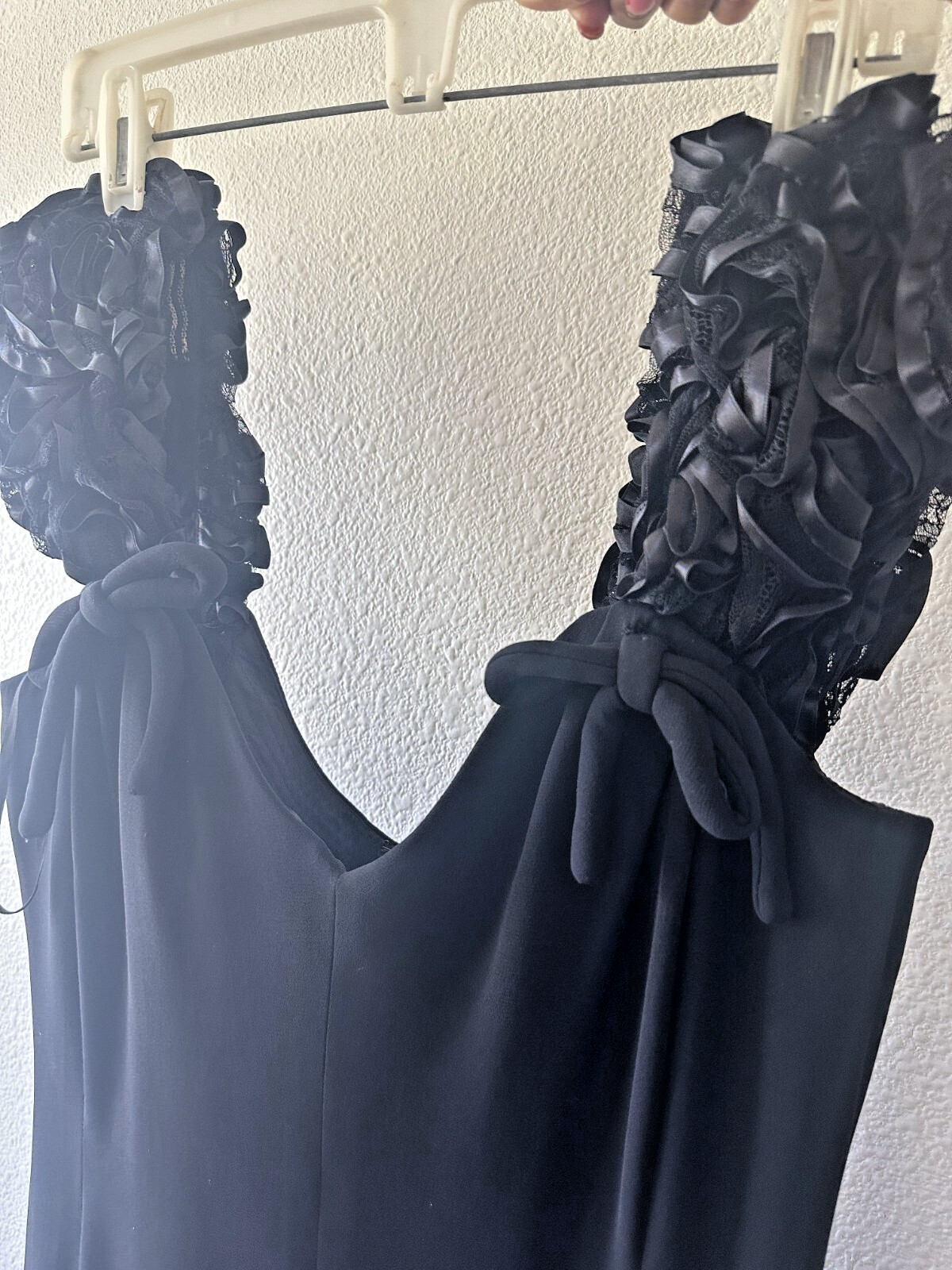 Vintage Peter Keppler Black Prom Dress custom made- Prob US size 4-6