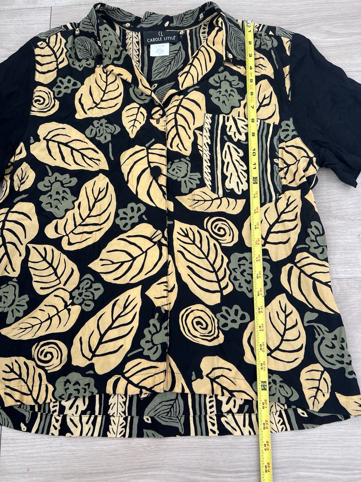 Carole Little Womens Blouse Top Size 12 L Boho Vintage 100% Rayon