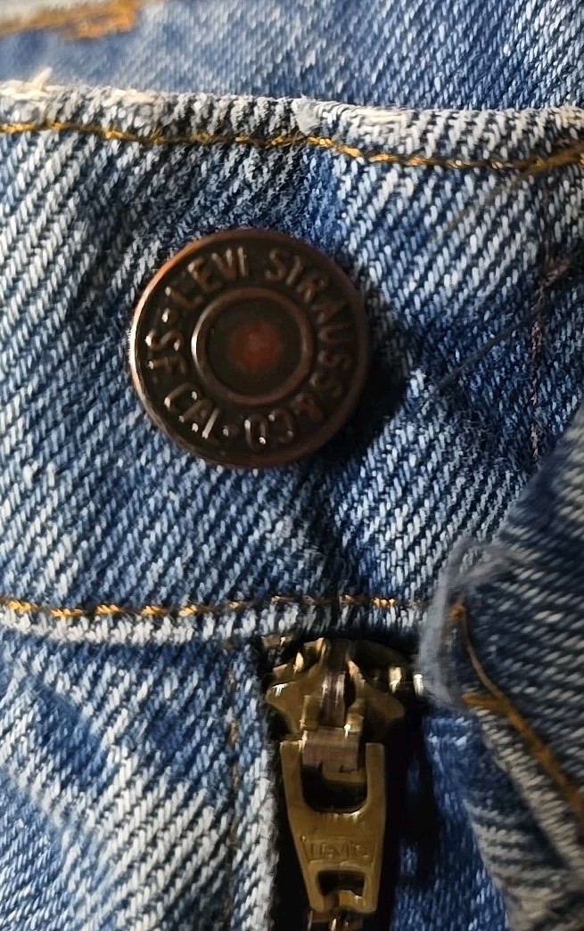 Vintage 80s Levi’s 505 Jeans Orange Tab Frayed Hem 30×27 Straight Leg Made USA