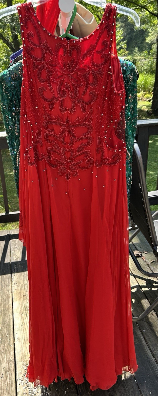 Vintage Red My Fashion dress Gown With Sequins And Beads Women’s 16
