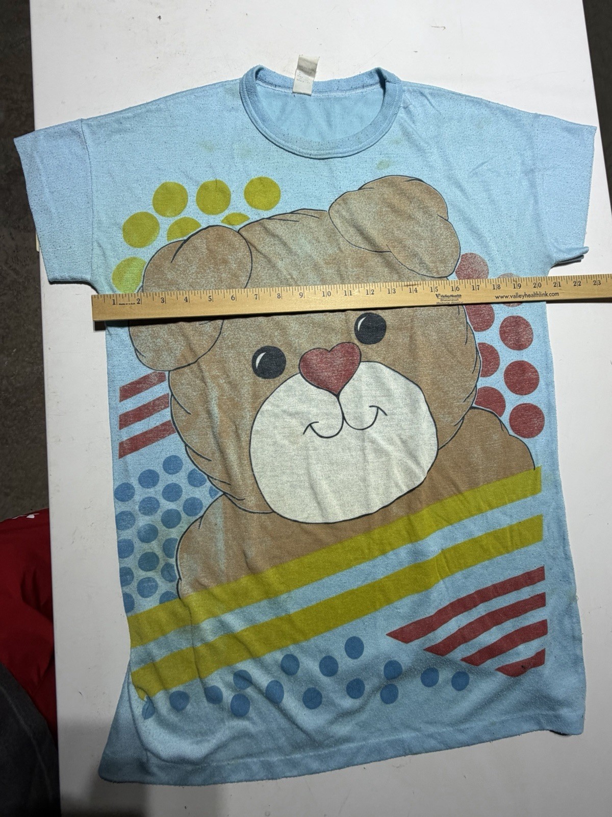 Vintage Woman’s Nightgown Made In USA Teddy Bear Top Read