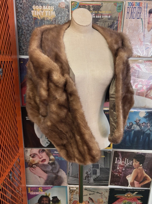 Vintage Mink Shawl From Mother Daughter Store Winston Salem Raleigh 1950s 1960s