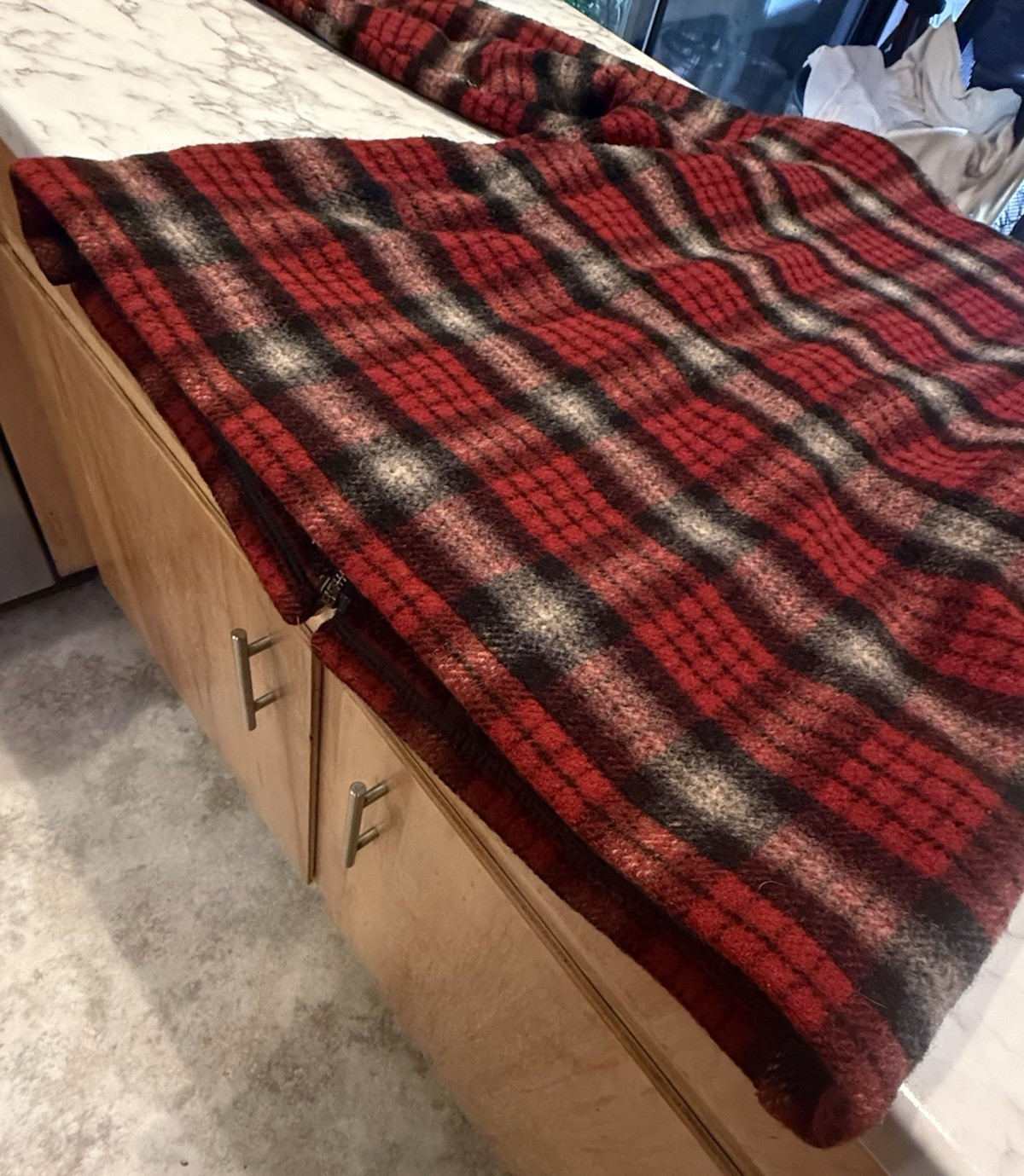 Vintage Woolrich Red Plaid Coat 44 Chest Chore Work Casual Jacket Womens M Men S