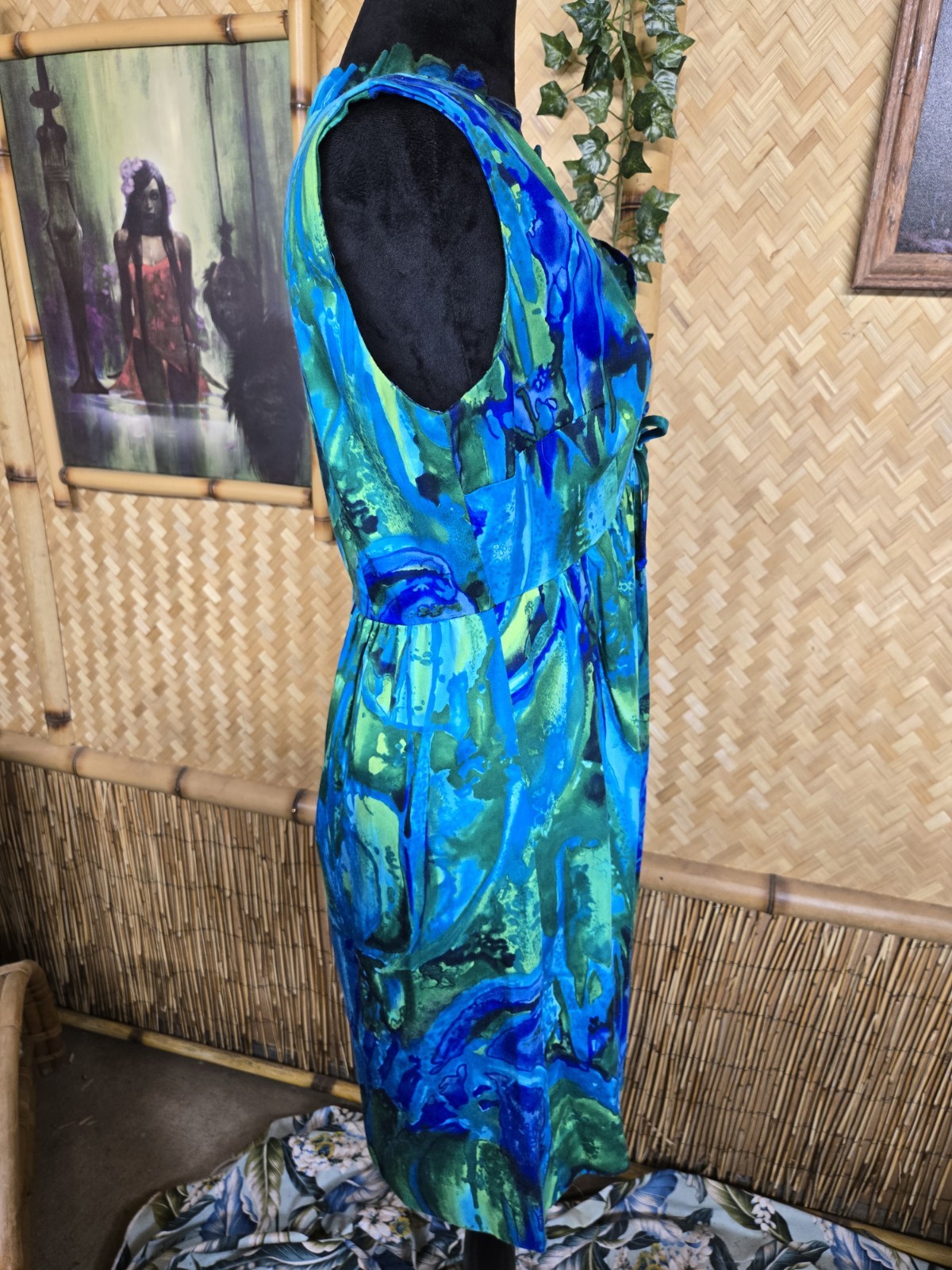 Vintage Waltah Clarke’s Hawaiian Aloha Dress w1283