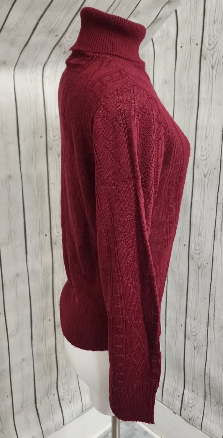 VTG Brentwood Sportswear Flexacrylic Maroon Turtleneck Sweater 70s-80s M Retro