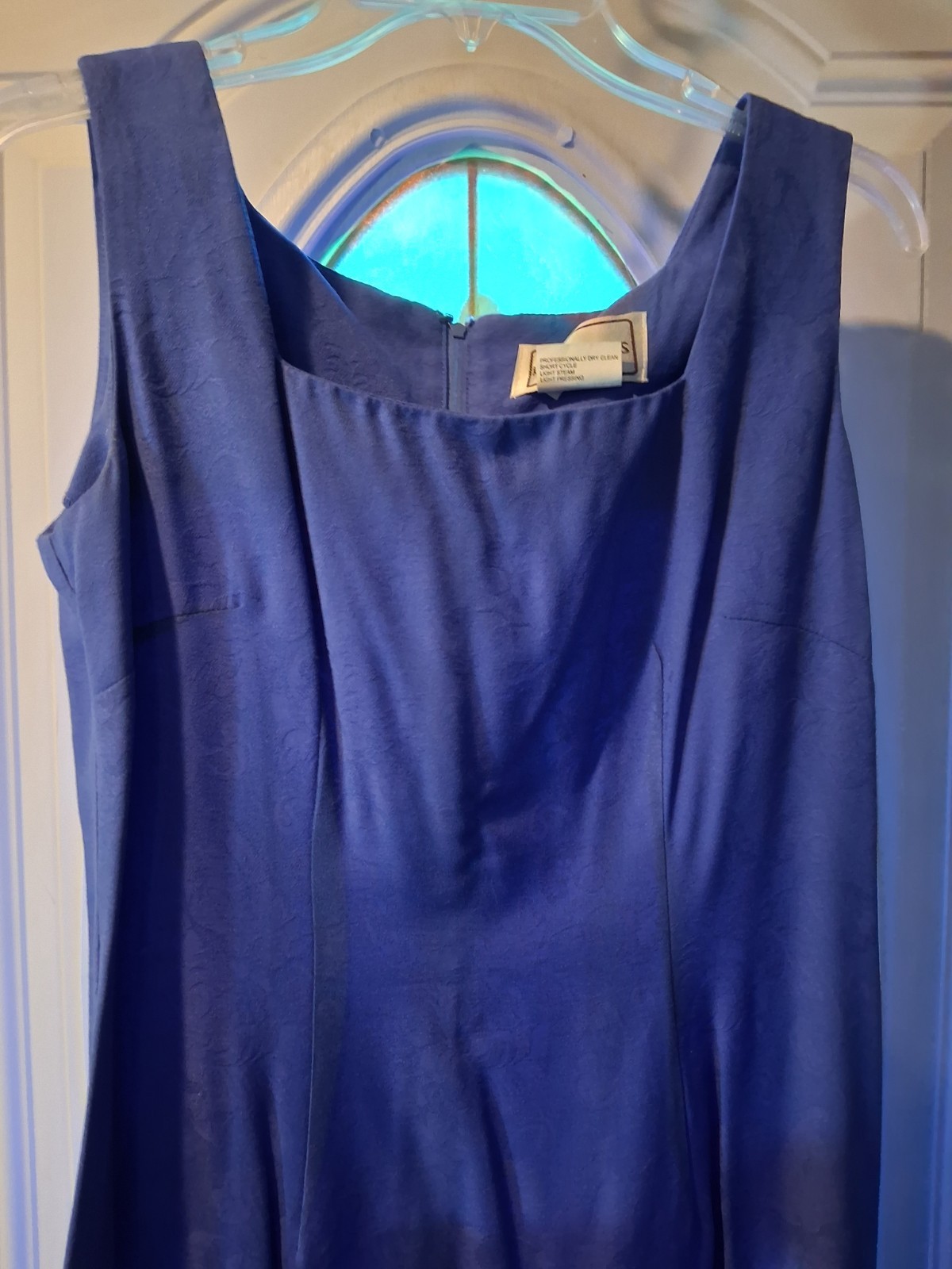 Vintage Periwinkle Blue Karin Stevens 2-Piece Dress and Jacket Set Womens Size 6