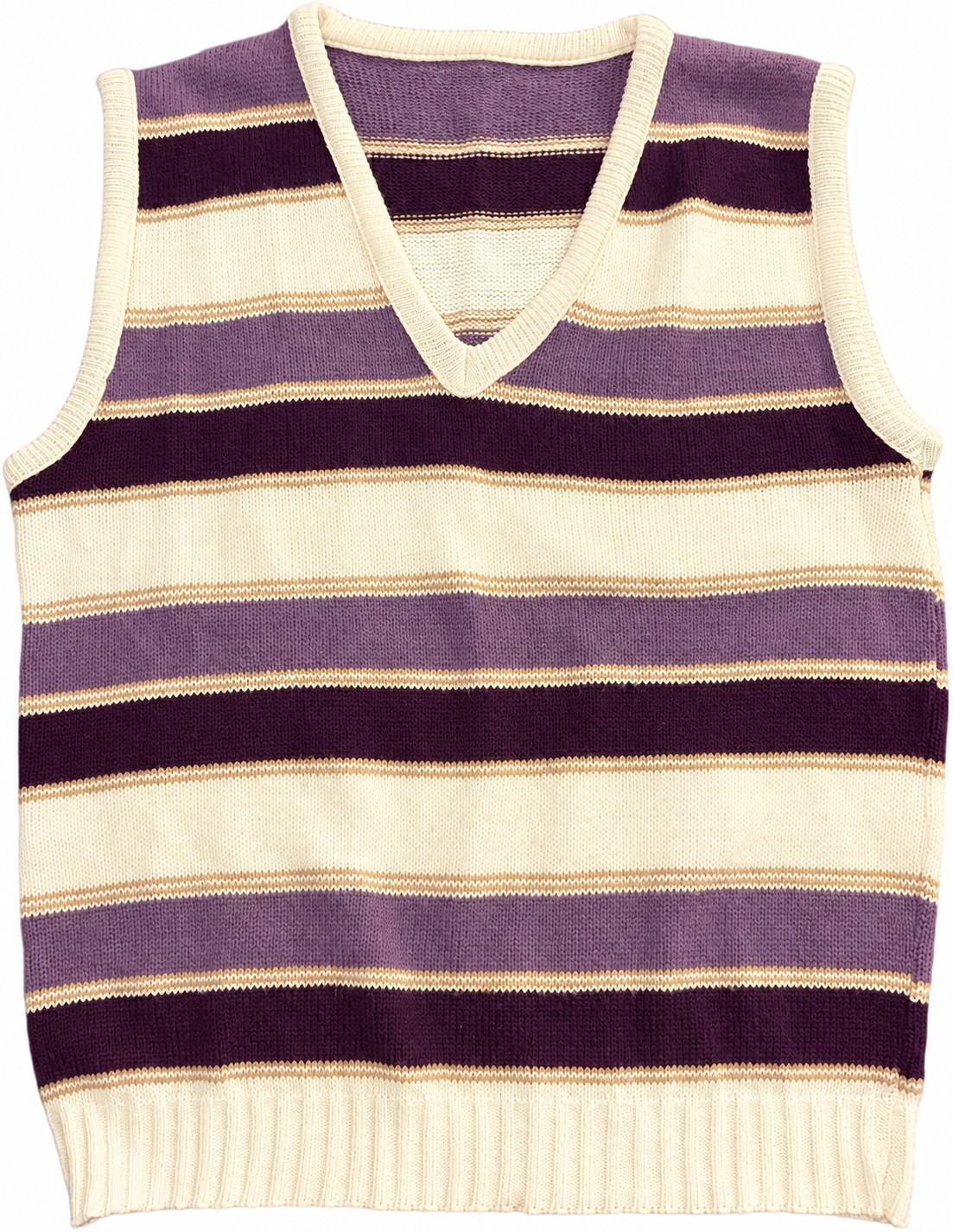 Vintage 70’s Purple, White & Brown Striped Vest