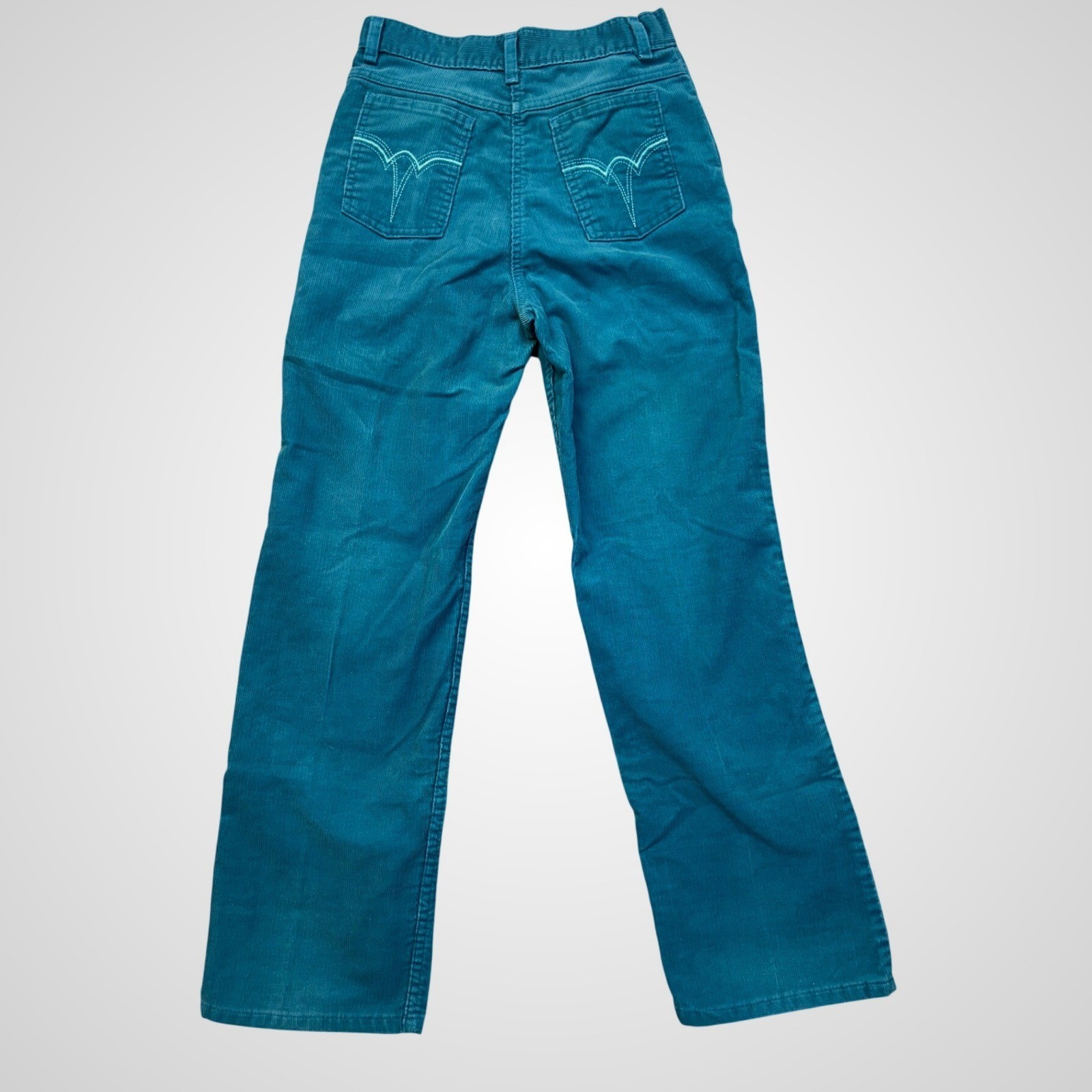 Sears Tough Skins Women 23 Teal Good Button Fly High Rise 70