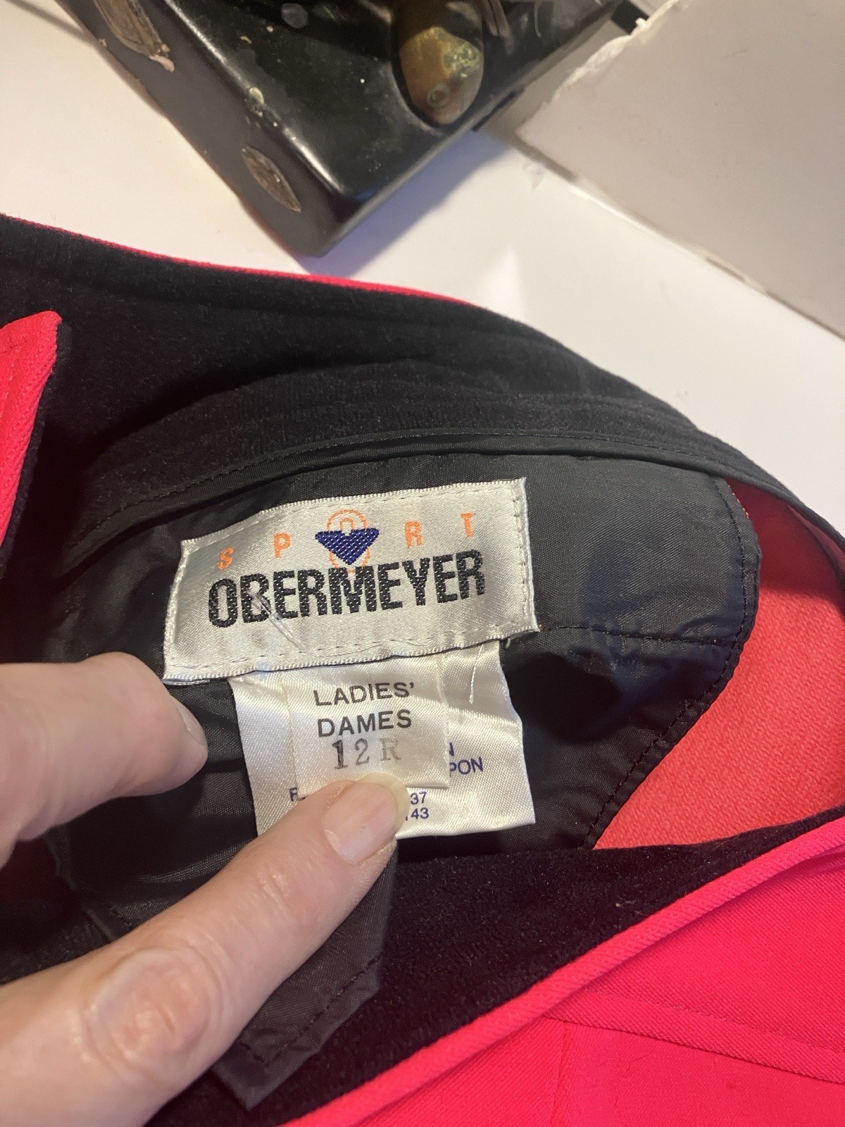 Vintage Fluorescent Red In the Boot Ski pants Stretch Obermeyer XS