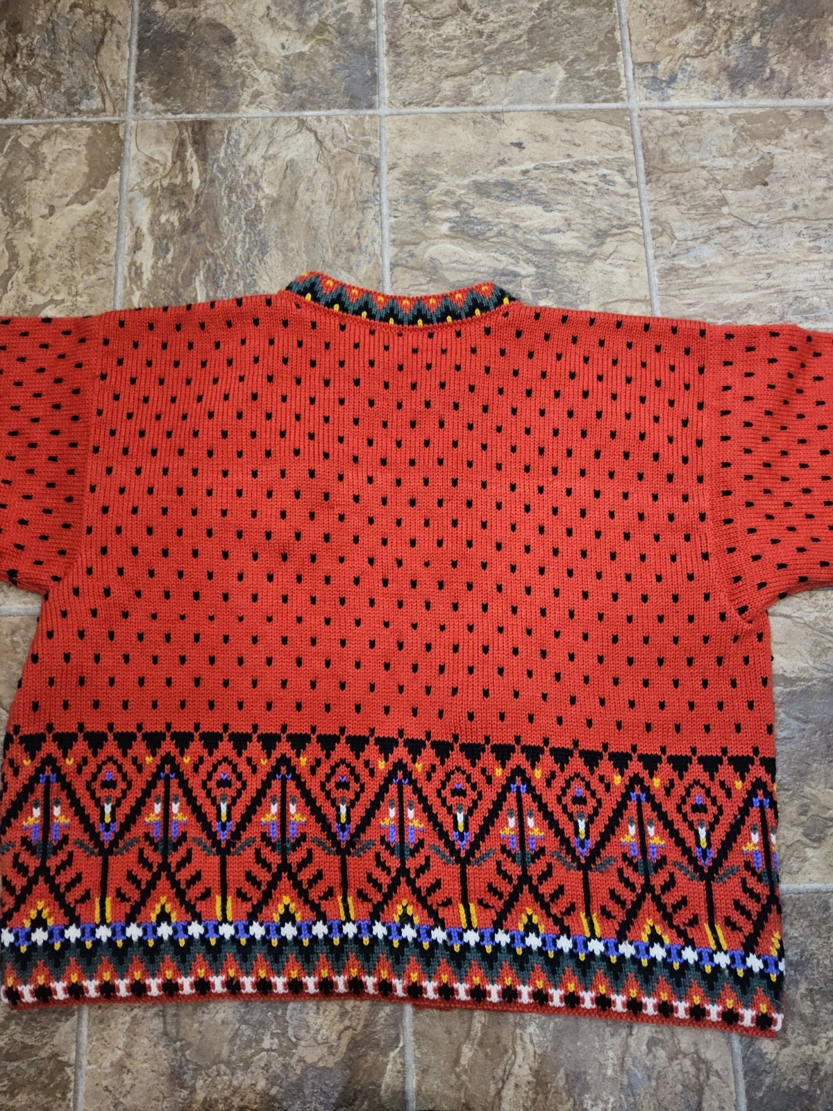 Vintage Dale of Norway Wool Sweater Red Pattern