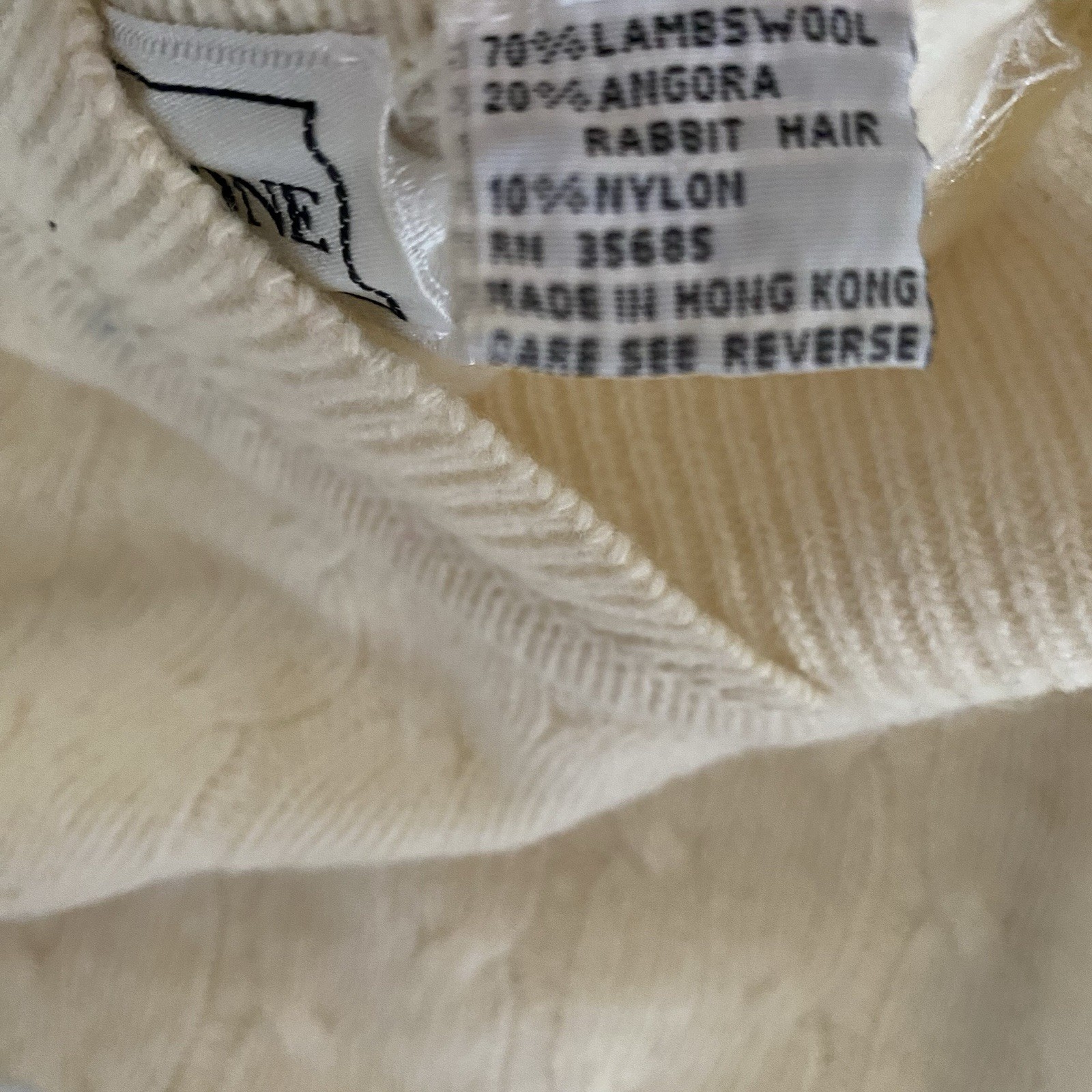 VTG Evan Picone Lambswool Angora L Sweater Mock Neck Cable Knit Soft Girl 60s 70