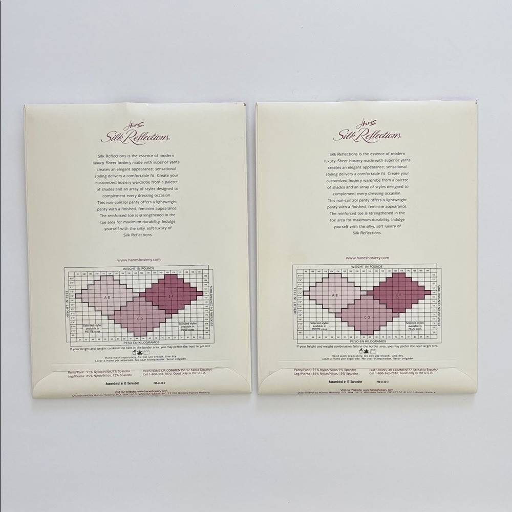 Vintage 2 Hanes Silk Reflections NC Reinforced Toe Pantyhose AB Gentlebrown 716