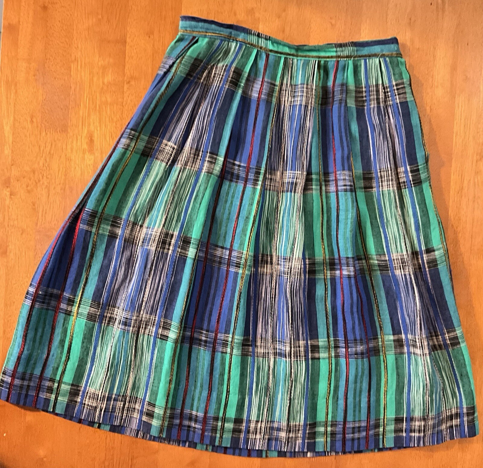 VTG Tica Women’s Pleated Skirt Plaid Size 14 Made in USA Union Tag Preppy