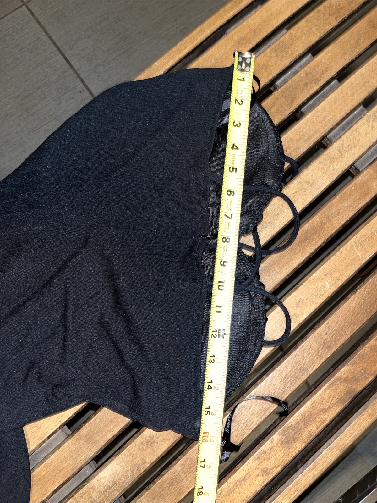 Vintage Joseph Ribkoff Black Spaghetti Strap Stretchy Dress Size 12