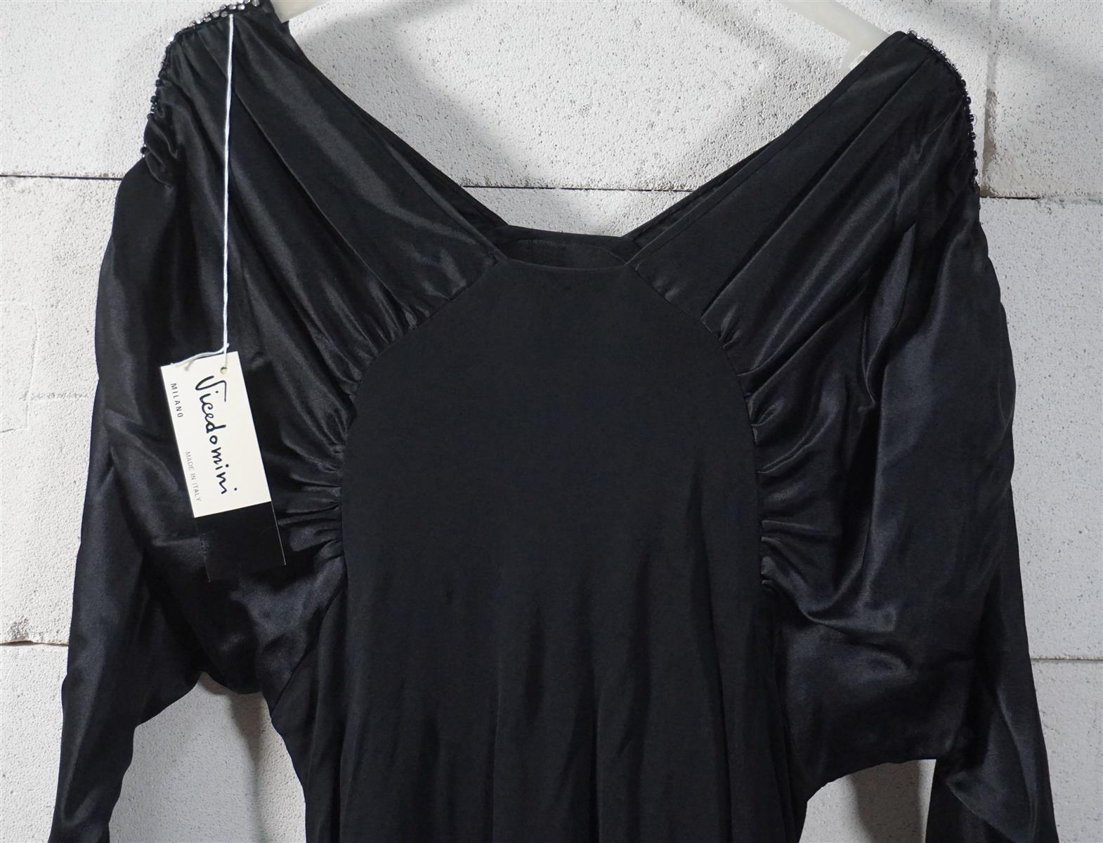 Rarität Vicedomini Milano Italy Design Abendkleid schwarz Anna Mod 265 Gr. 40-42
