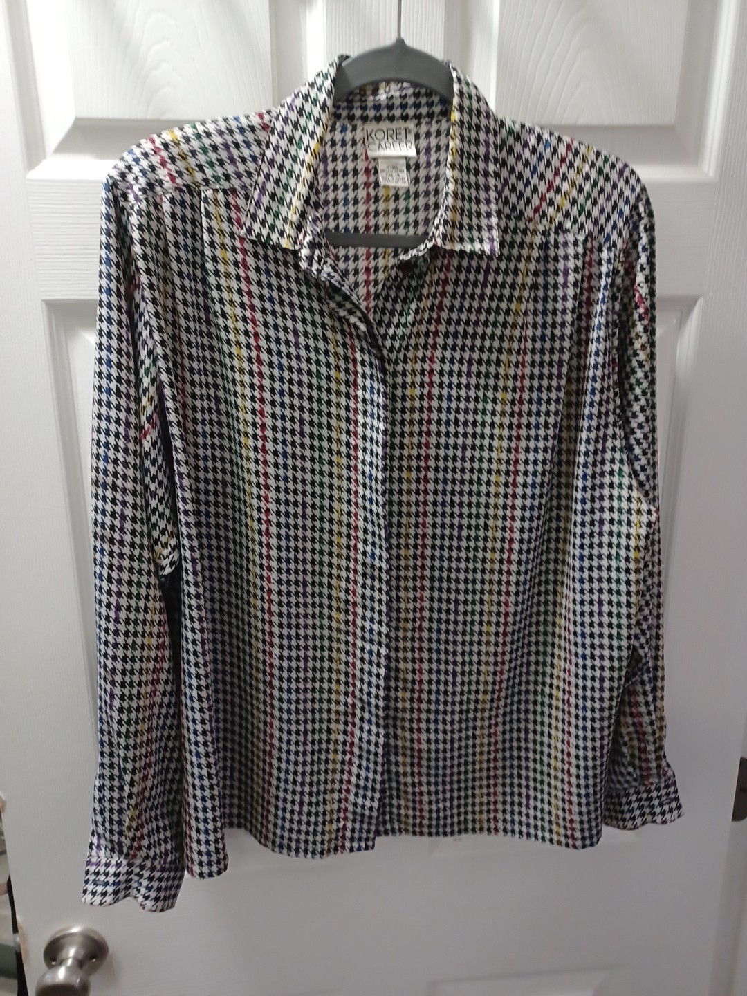 KORET Houndstooth. Size 14 Red & Green For CHRISTMAS Along W/ Black& White .
