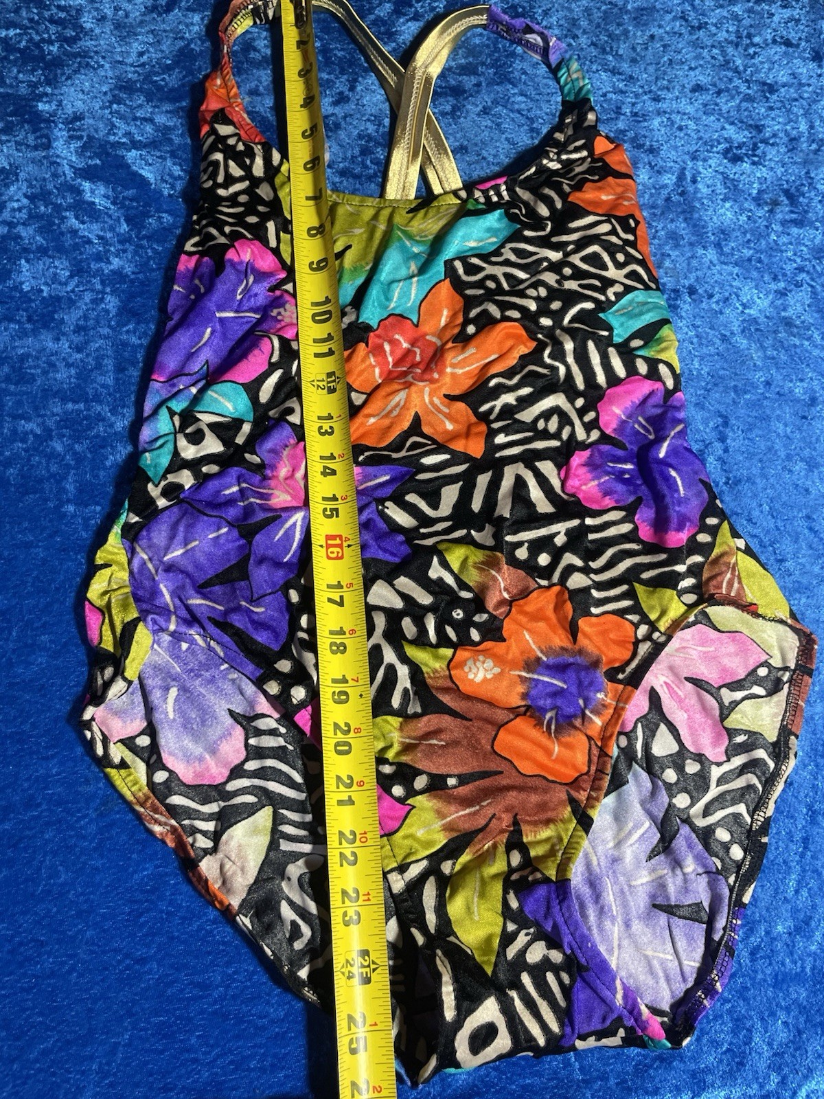 Vintage Sergio Valente Swimsuit 90s Floral Abstract 9/10