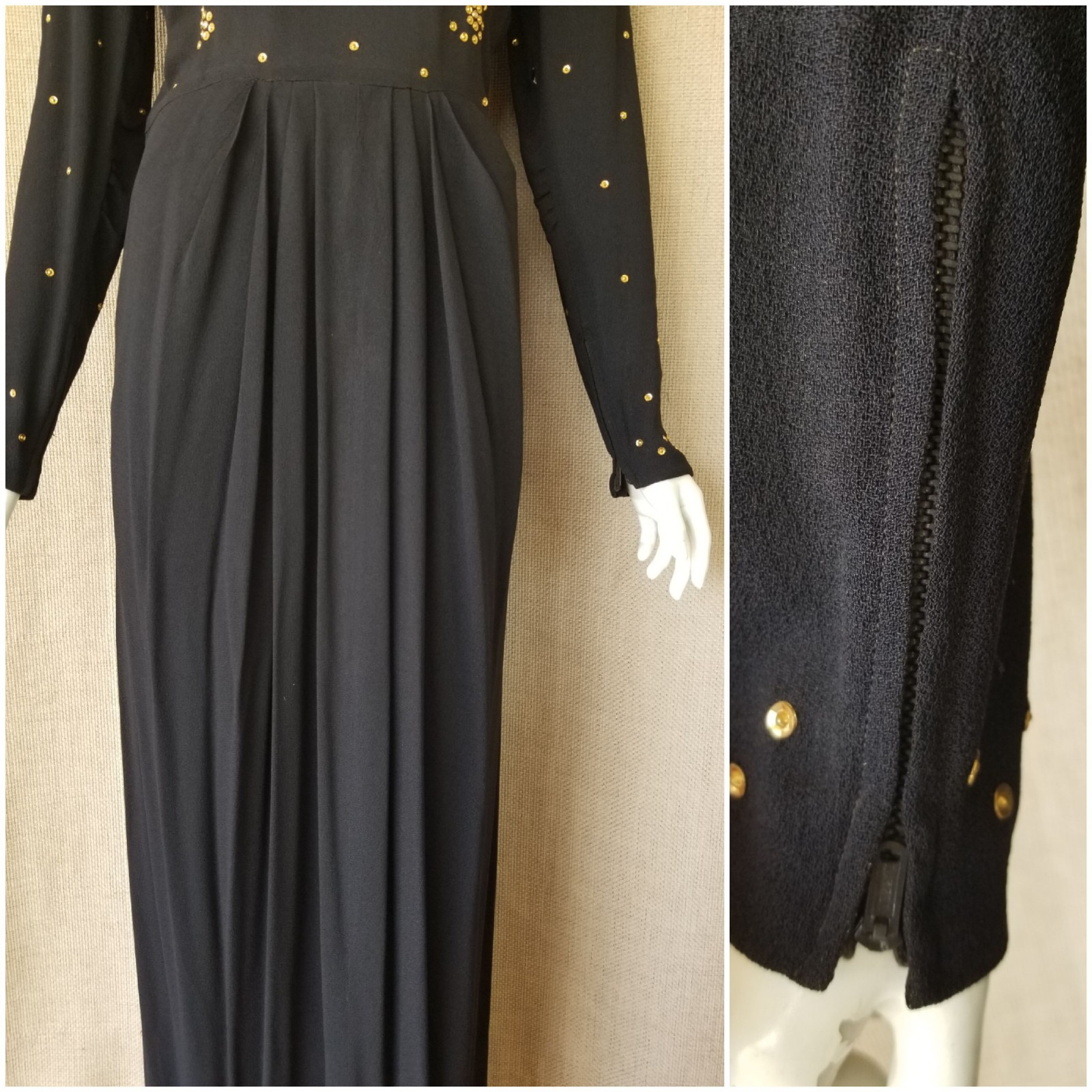1940’s -Lot of 5- Glamorous Stunning Womens Vintage Clothing Dress Velvet Satin