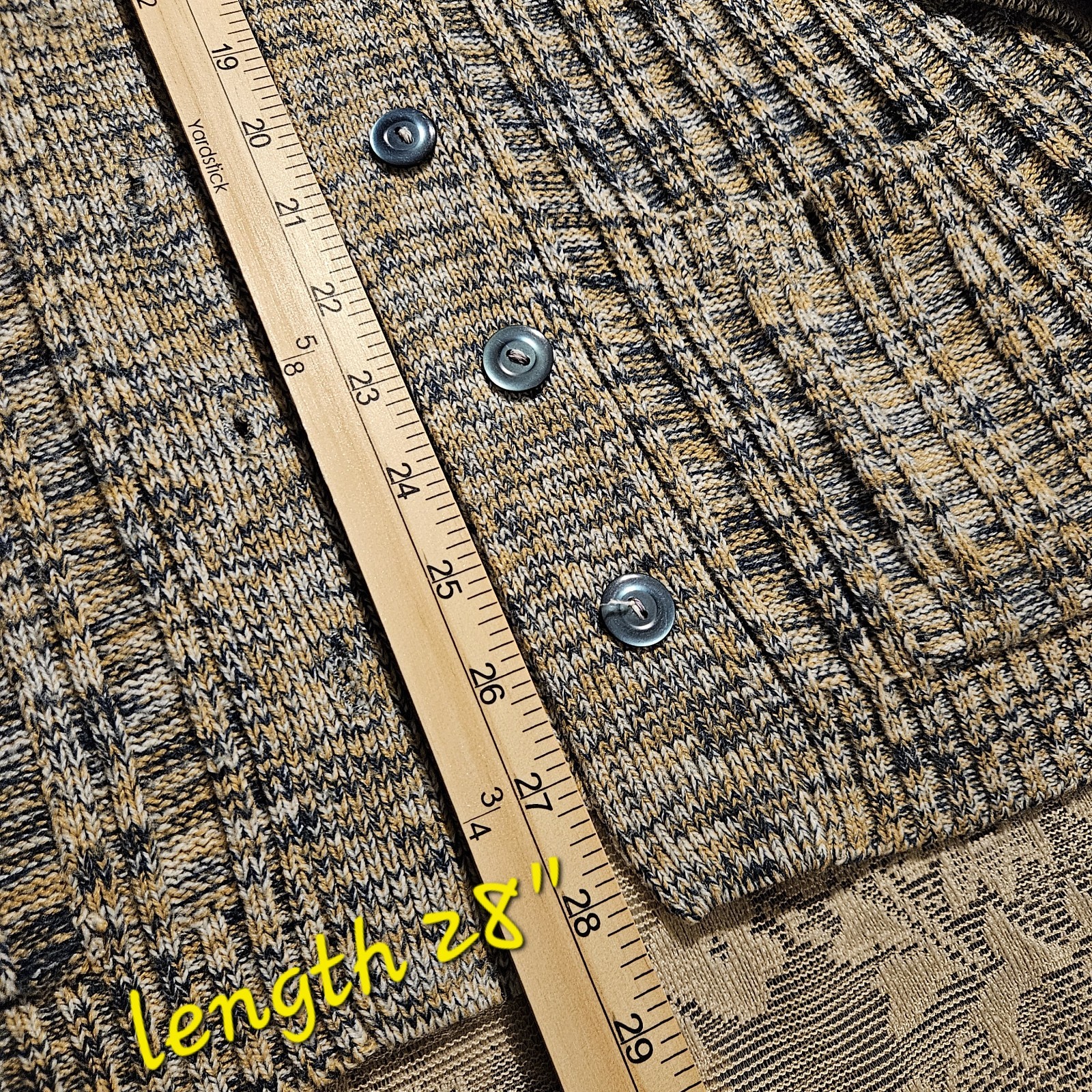 Vtg 70s Fisherman Knit Cardigan OSFM Eclectic Grandpa Grannycore Grunge Retro