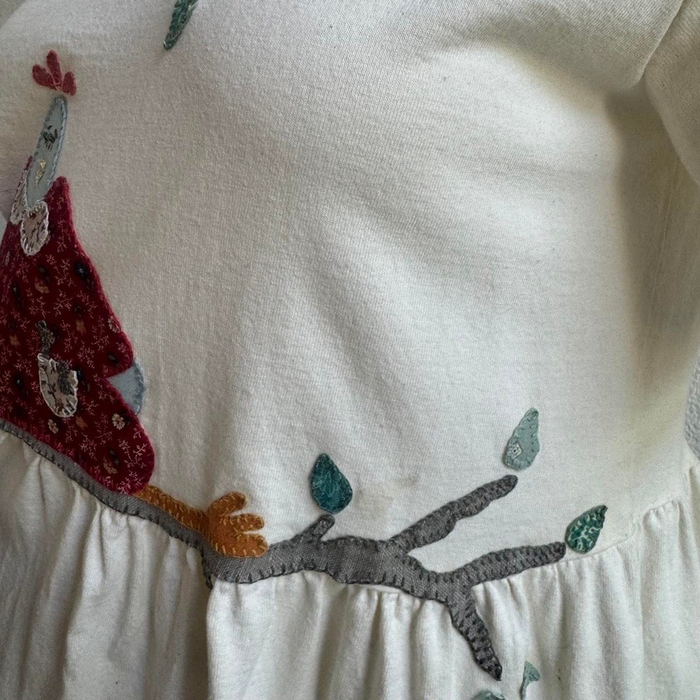 Viva City Cream vintage chicken shirt maxi dress