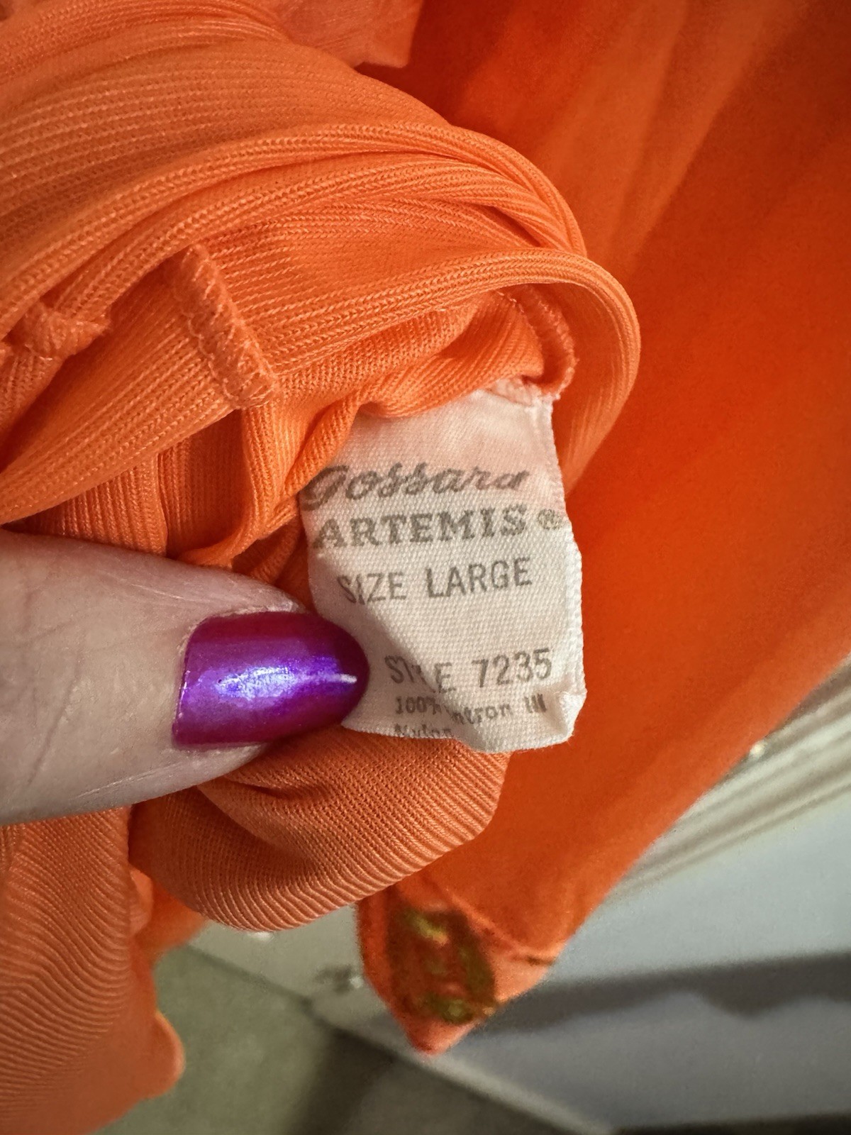 Vintage 70’s Gossard Artemis Size Large Robe Orange Embroidered Rare Find!