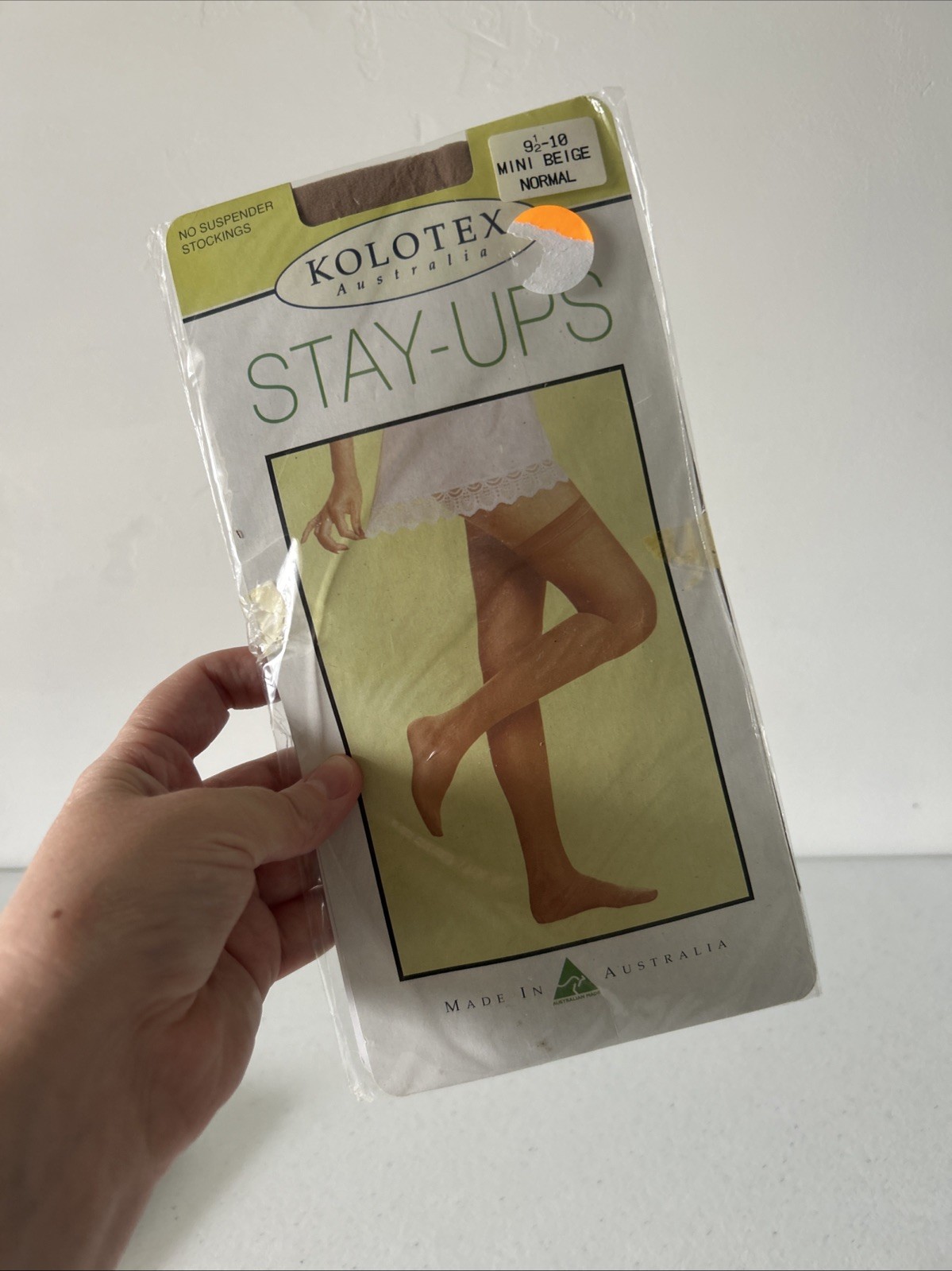 Kolotex Stay – Ups – 9 1/2 – 10 Mini Beige Normal Made In Australia NEW