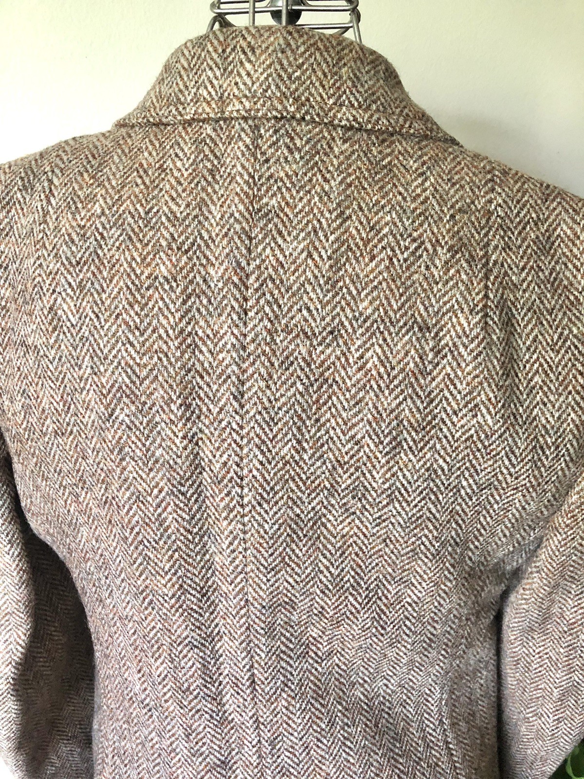 Vintage 80’s Brown Harris Tweed Jacket & Vest Set English Countryside