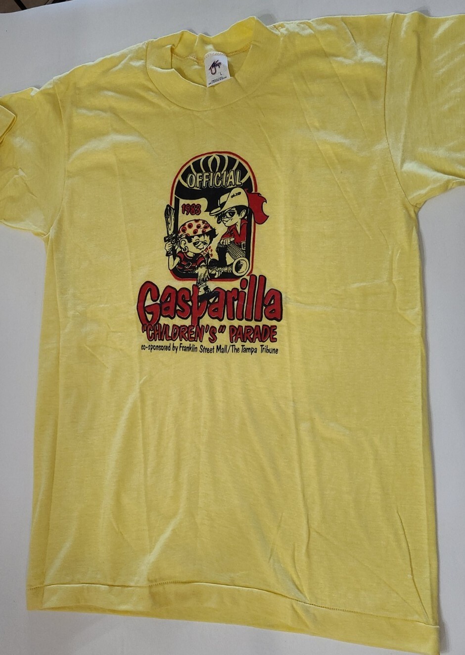 Vintage Gasparilla Children’s Parade Tampa Single Stitch Tee Shirt Large 1983 ⬇B