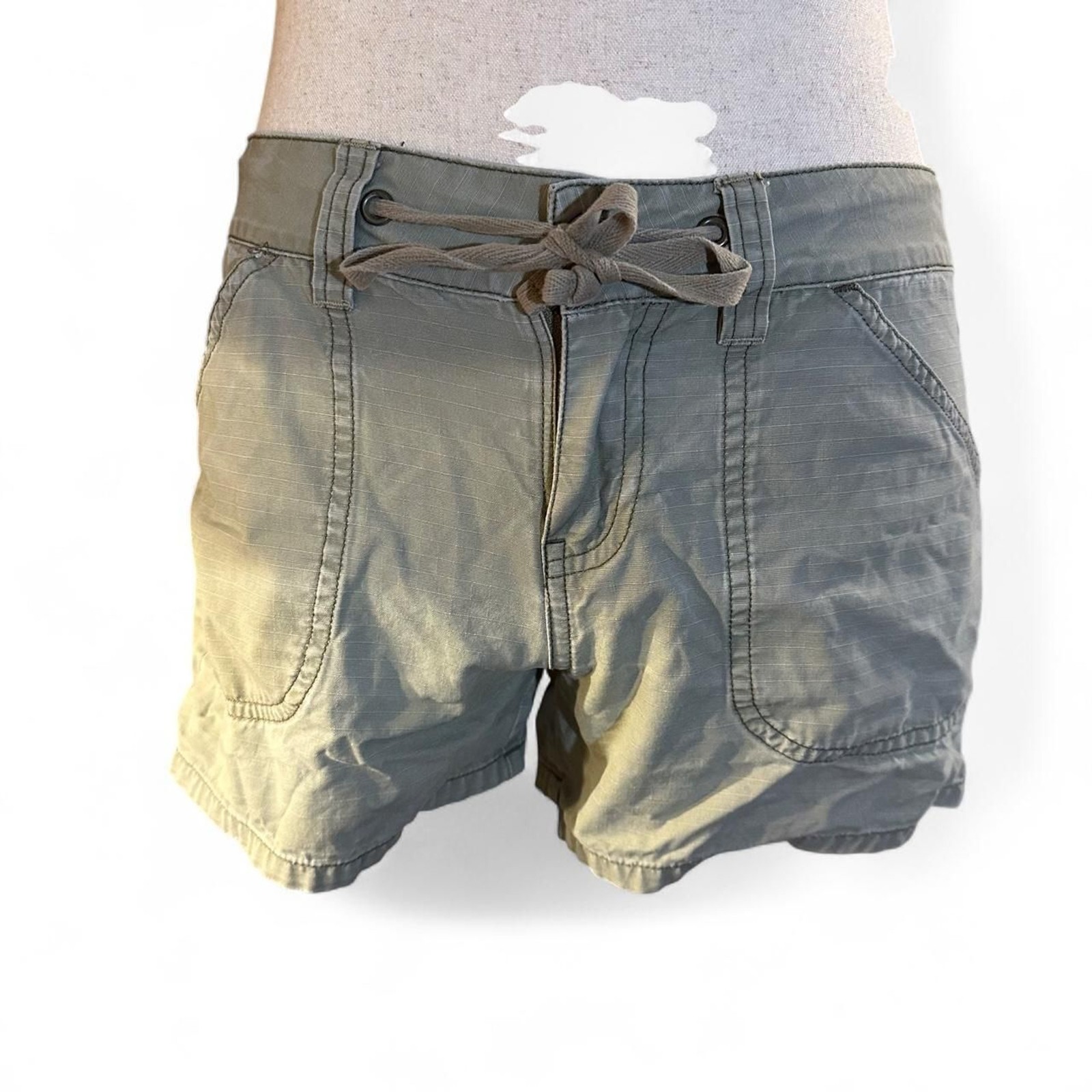 Y2K Army Green Union Bay Micro Utility Shorts