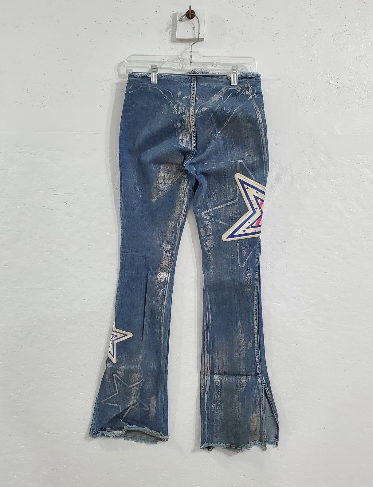 Vintage 90s JNCO Star Flare Boot Cut Jeans Women’s Size 7 Rare Punk Emo Denim