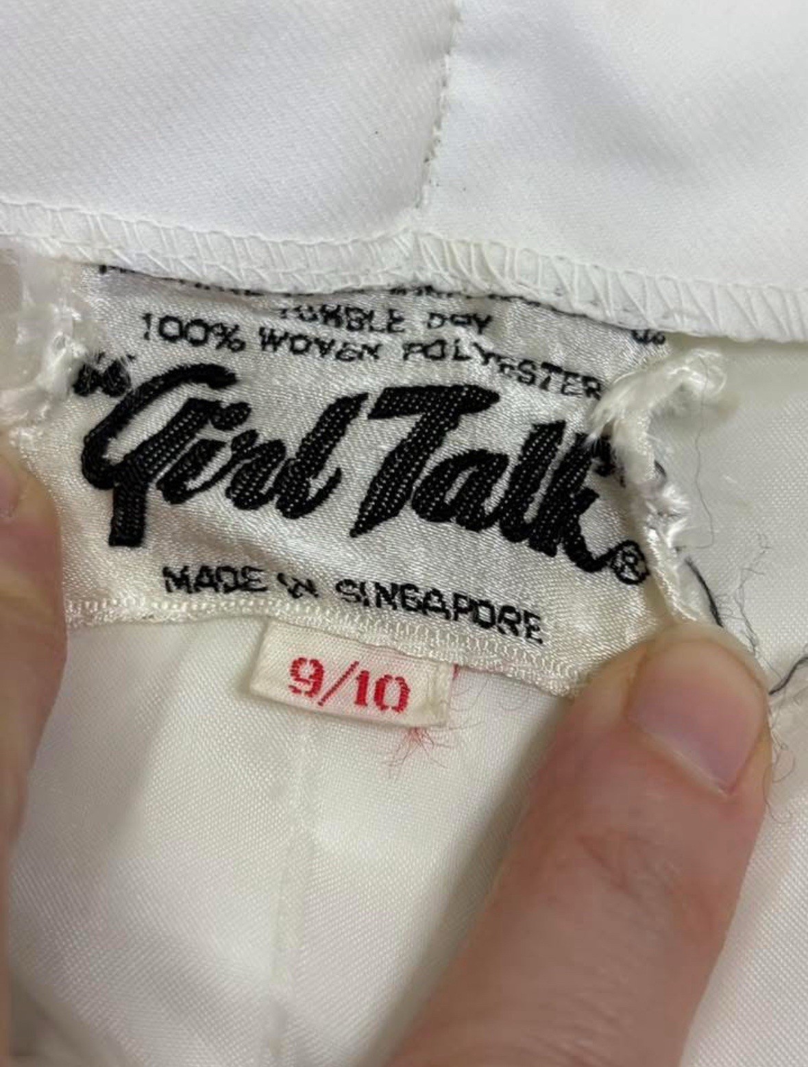 Vintage Girl Tall White Polyester Shorts Size 9/10 27” Waist