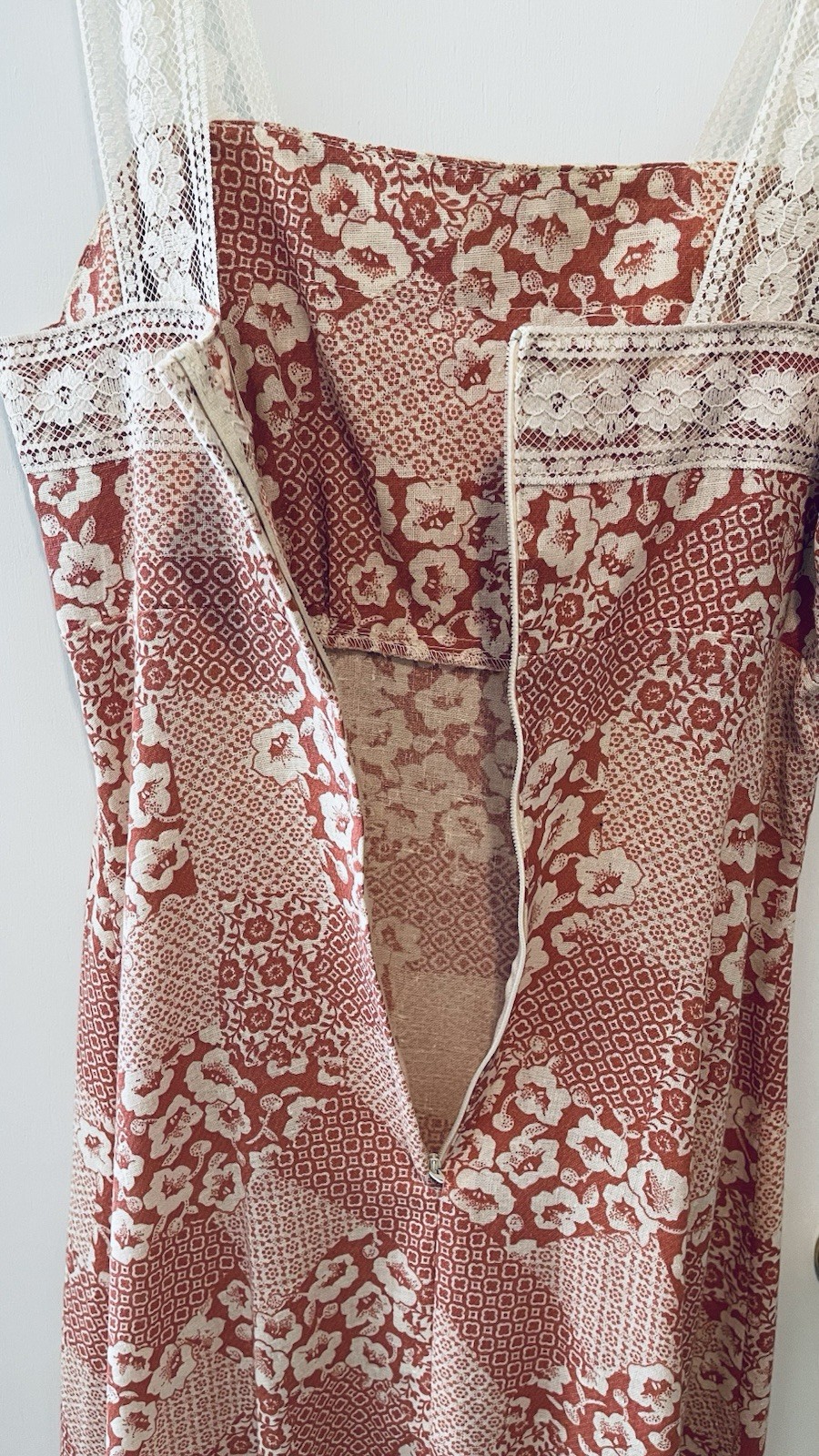VTG 1970s SABA OF CALIFORNIA SIZE 8 S BOHO HIPPIE PROM DRESS 2 PC Cottagecore