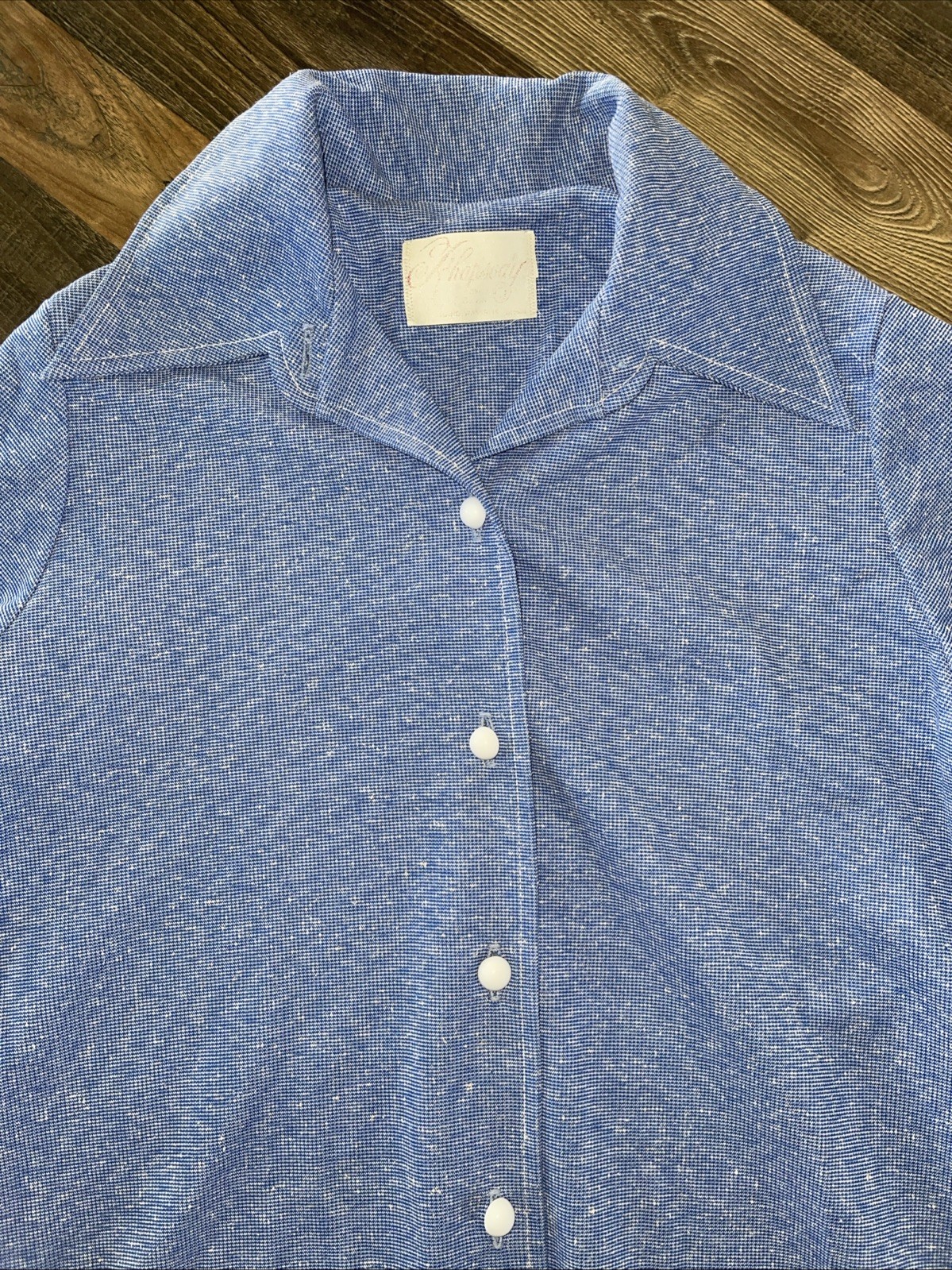 Rhapsody By Glazier Vintage Button Up Shirt Blue Women *Read