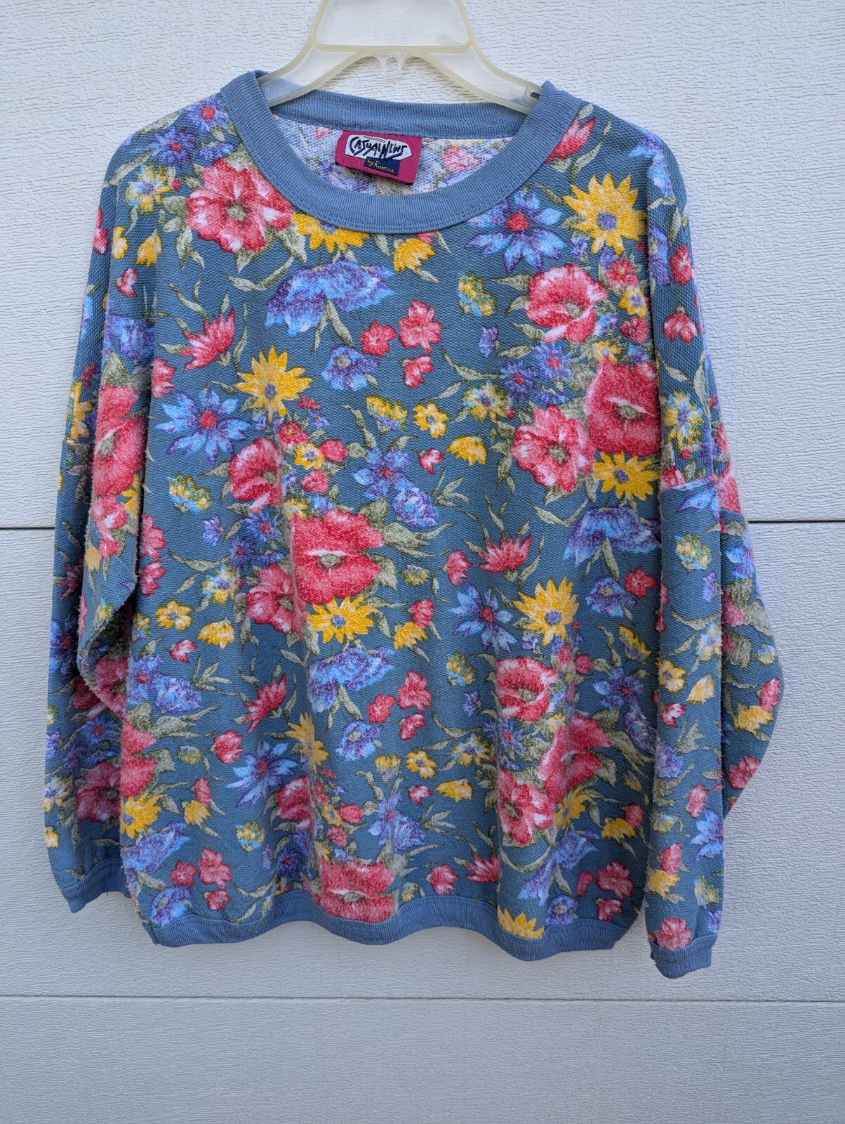 VTG 90s Casual News By Ronnie Floral All Over Pattern Sweater Women Size Medium